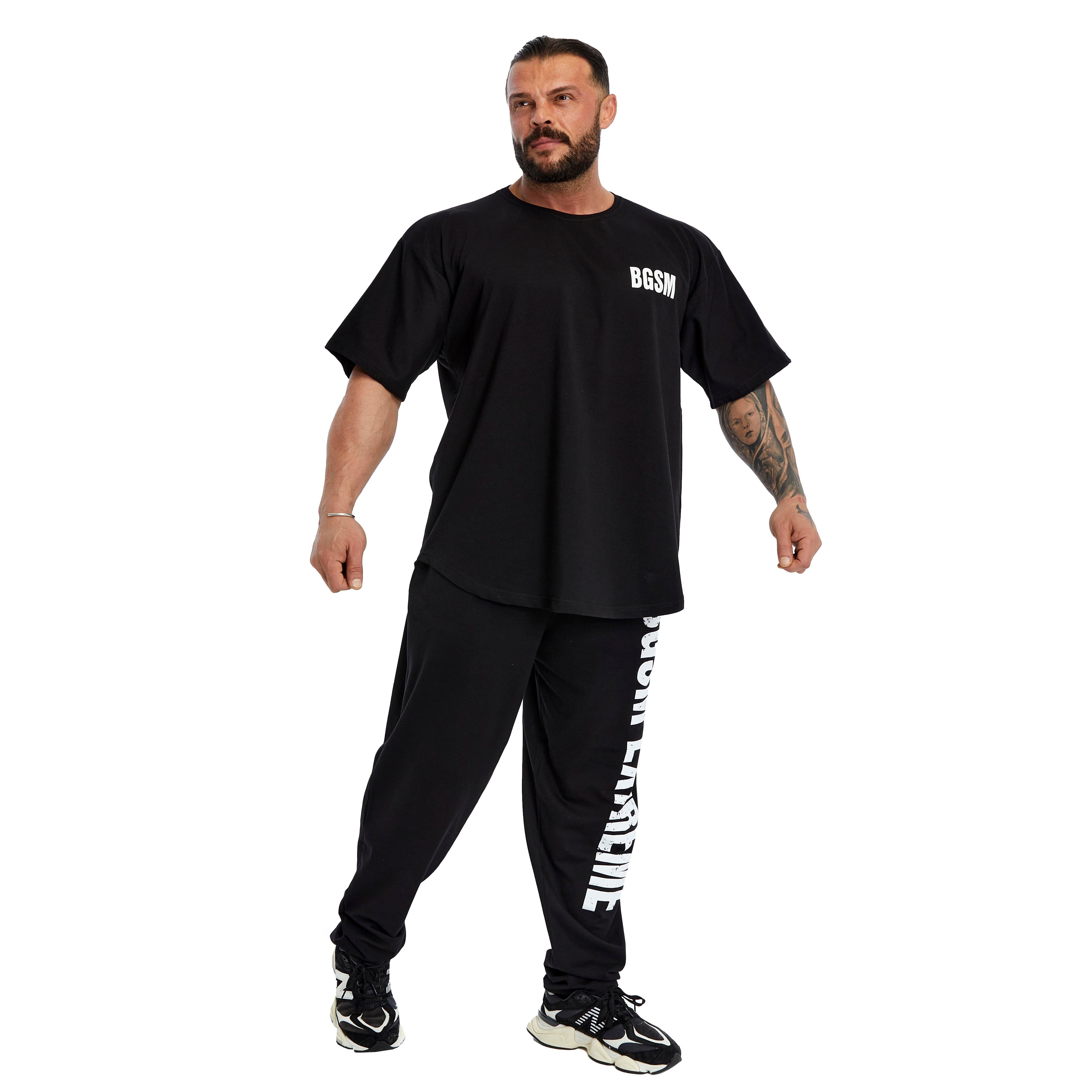 Mens Gym Pants Loose Fit Cotton Baggy Pant