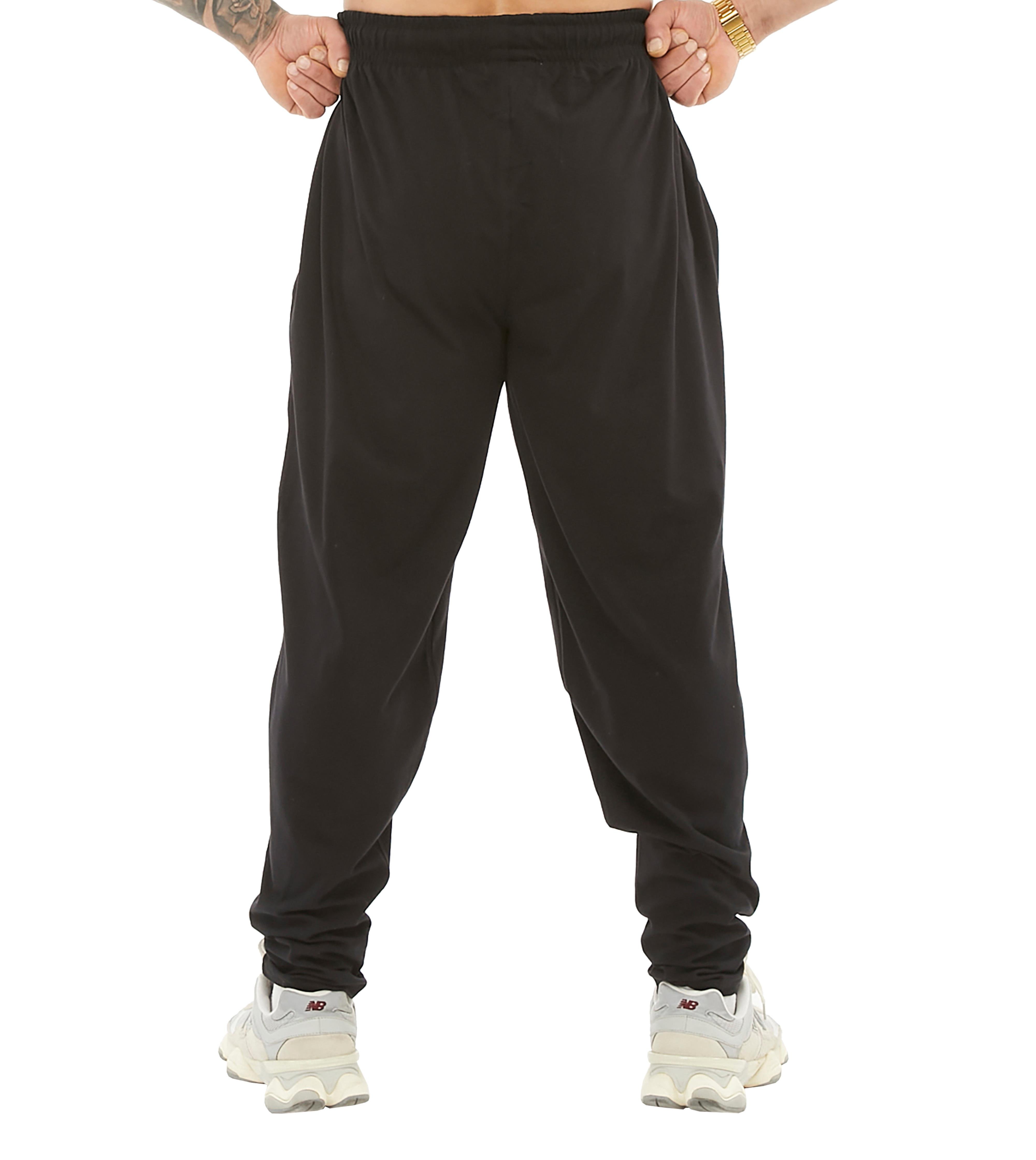 Mens Gym Pants Loose Fit Cotton Baggy Pant