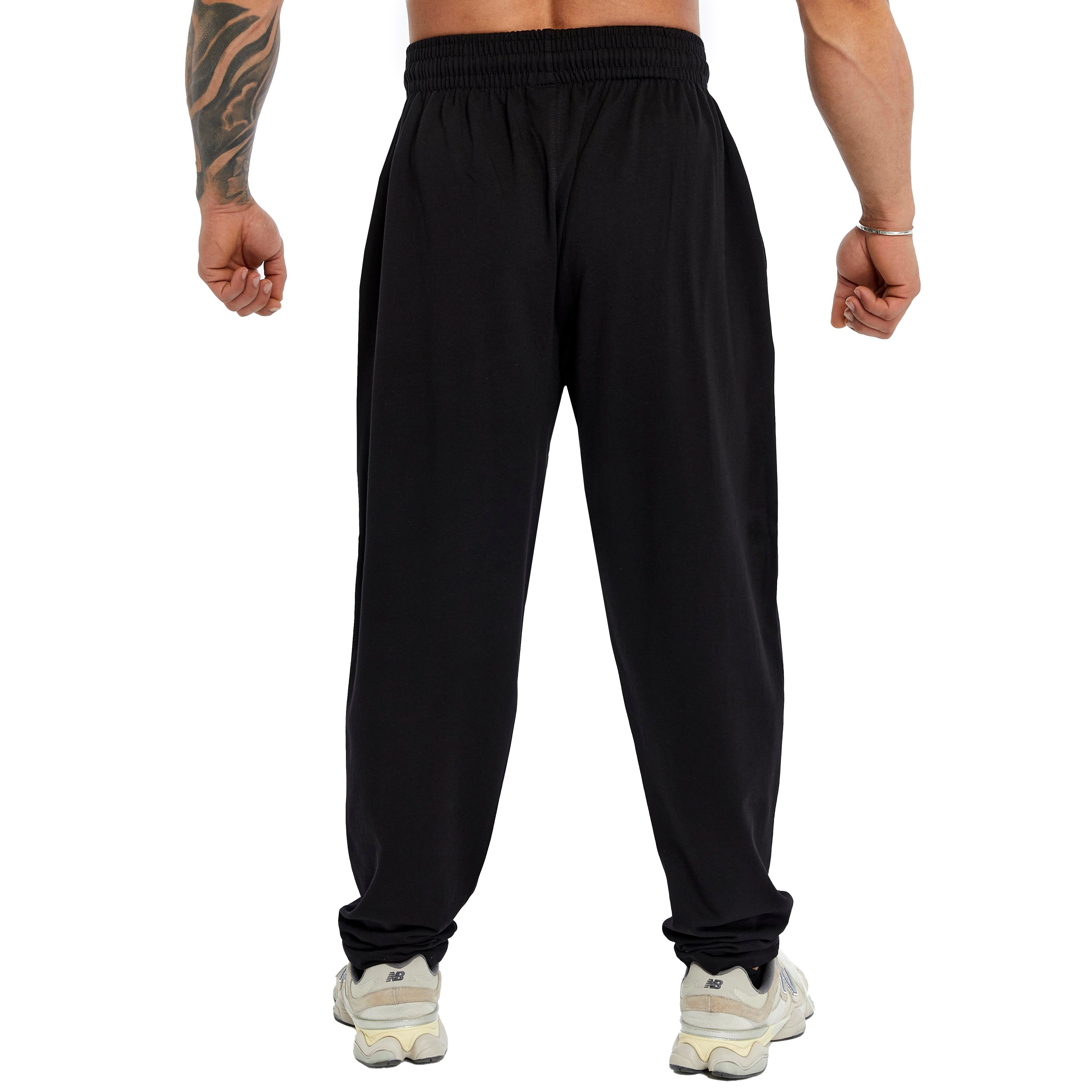 Mens Gym Pants Loose Fit Cotton Baggy Pant