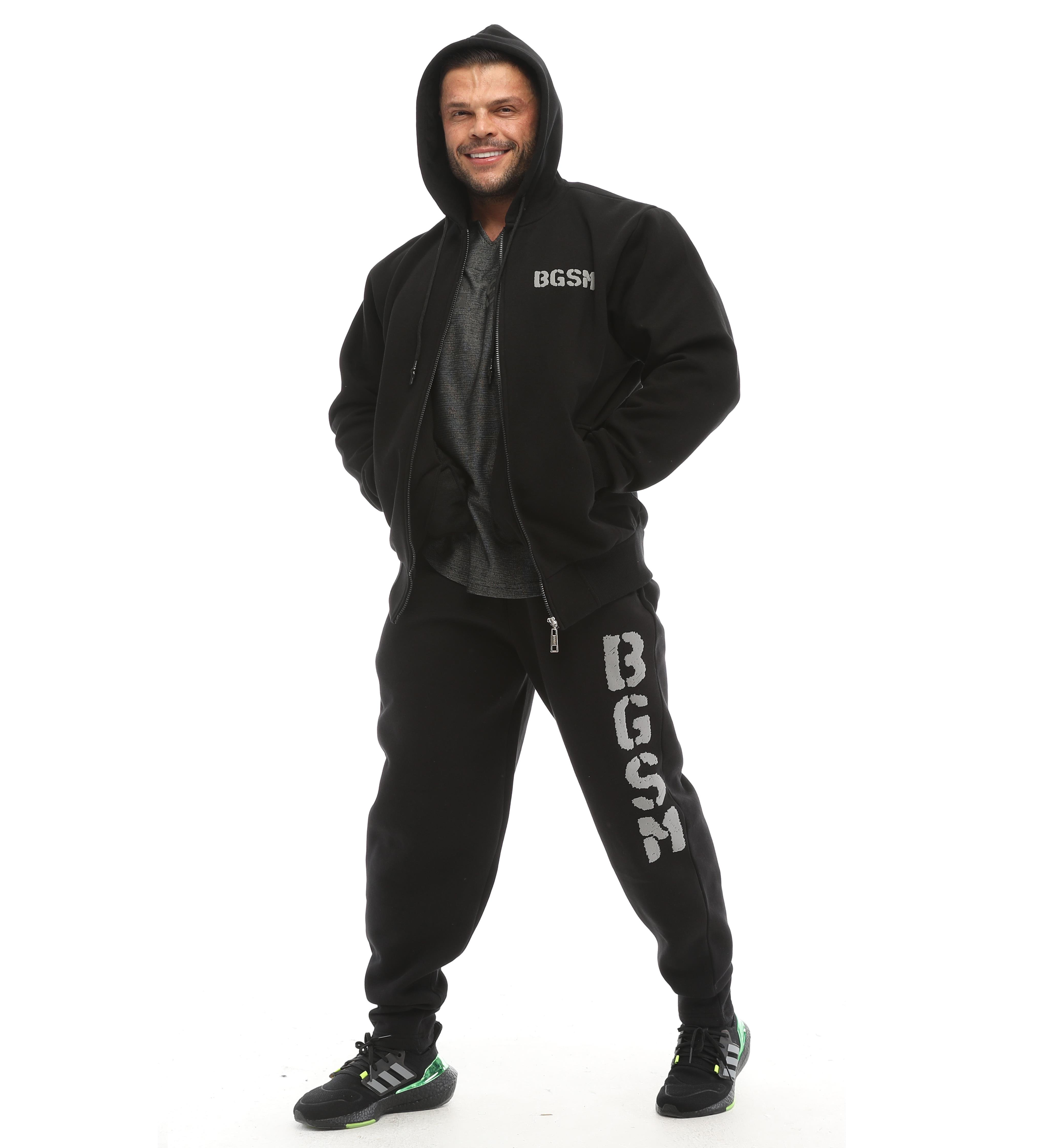 Men's Hooded Winter Jacket Black 