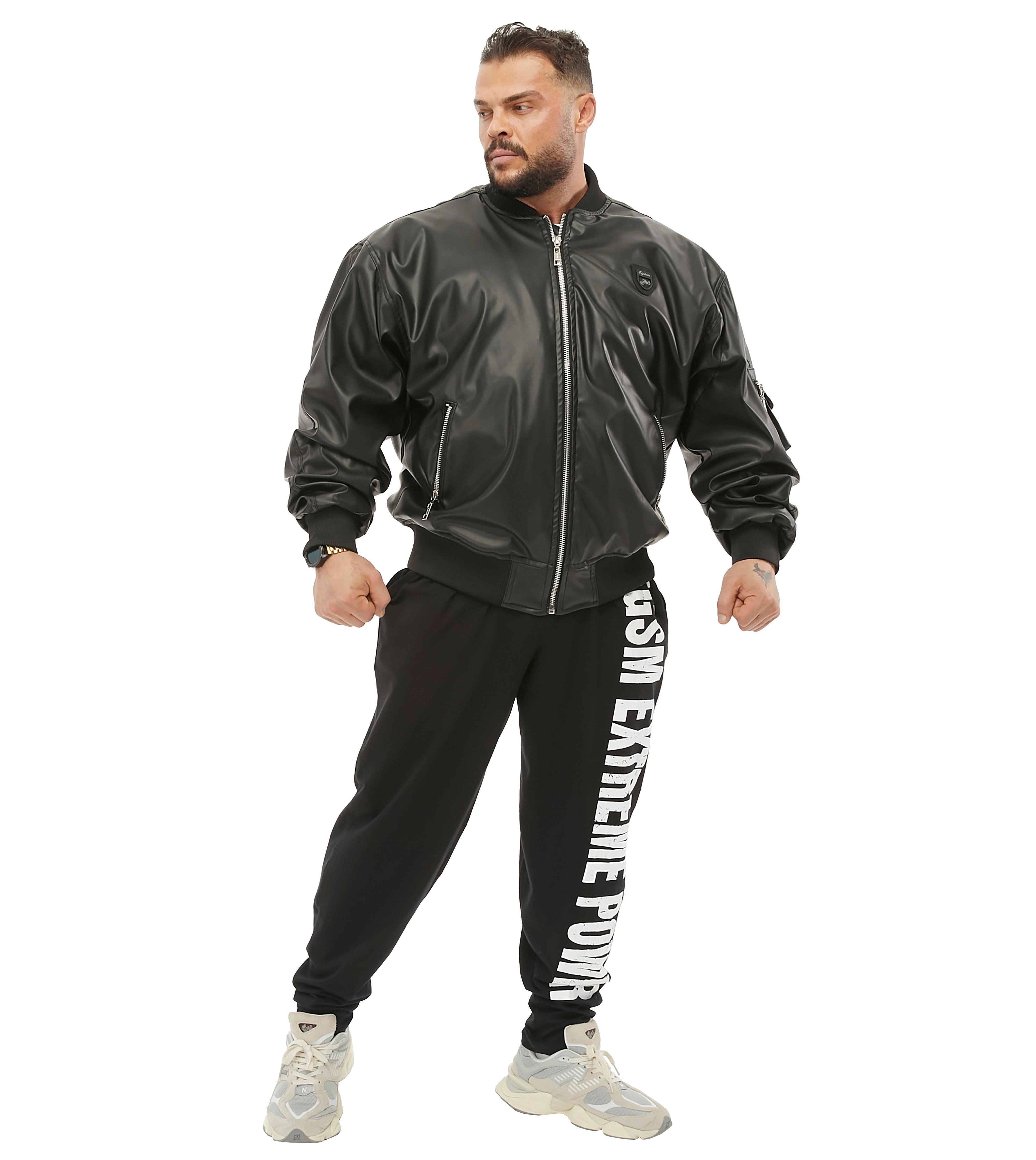 Mens Leather Bomber Jacket