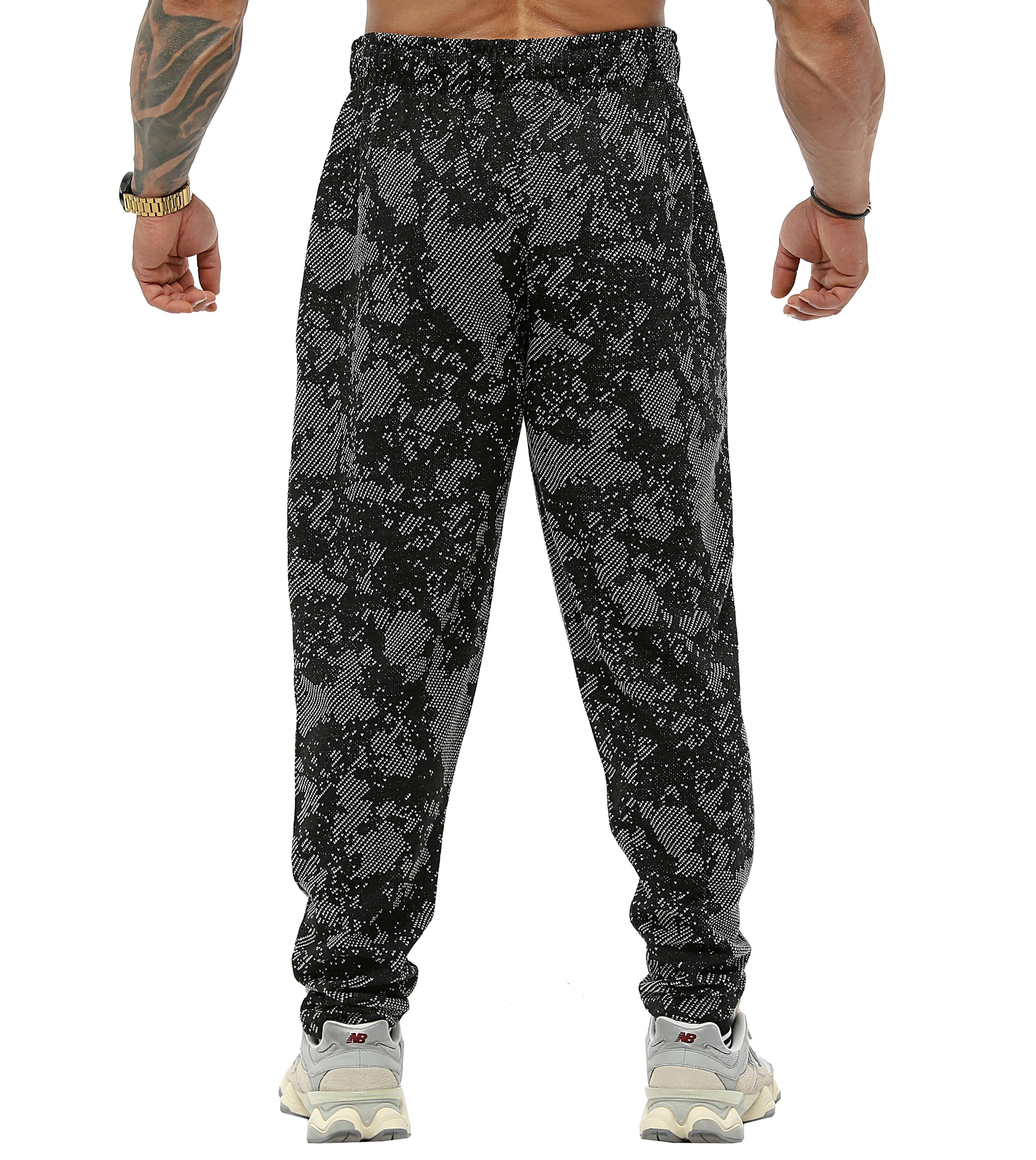 Men's Loose Fit, Camouflage, Textured Winter Sweatpants
