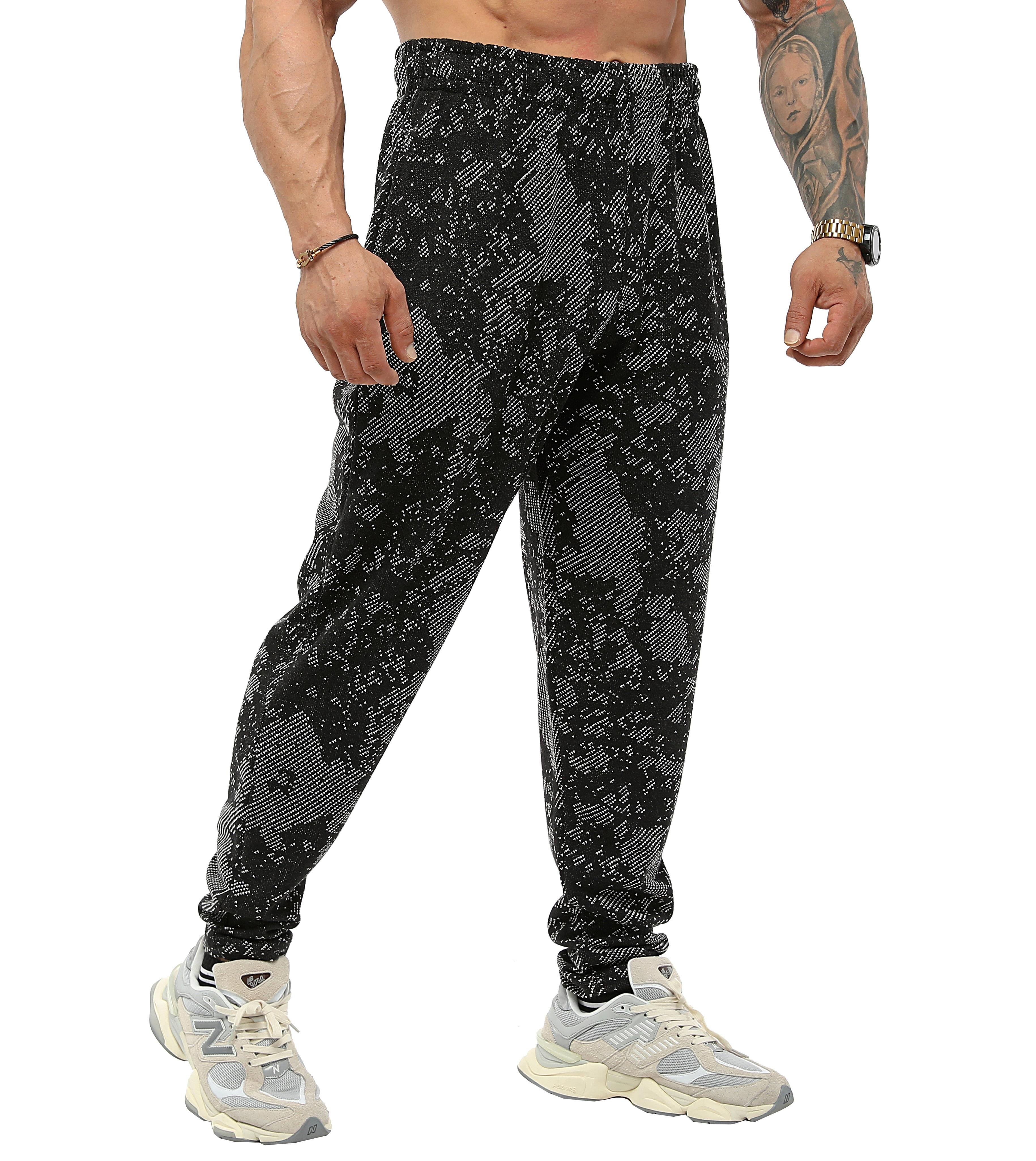 Men's Loose Fit, Camouflage, Textured Winter Sweatpants