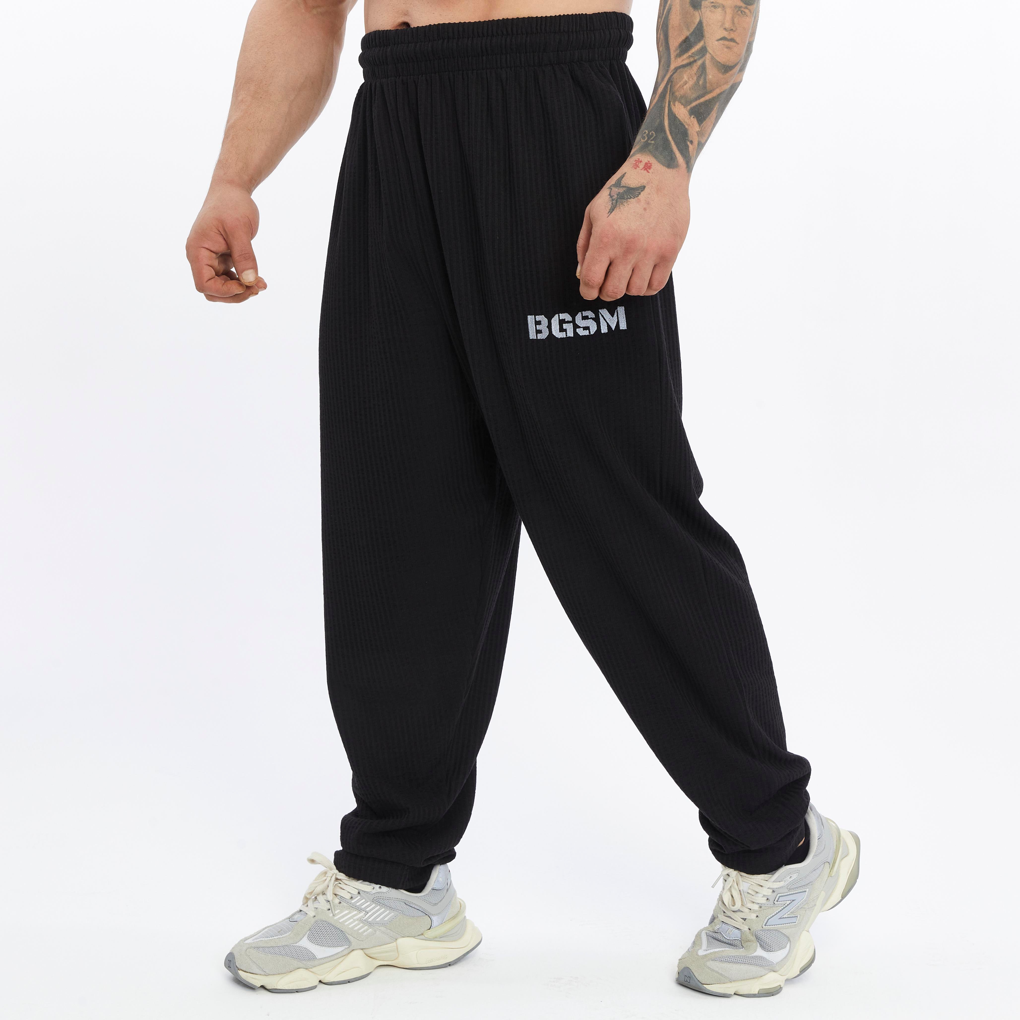 Men's Loose Fit Cotton Sweatpants with Pockets