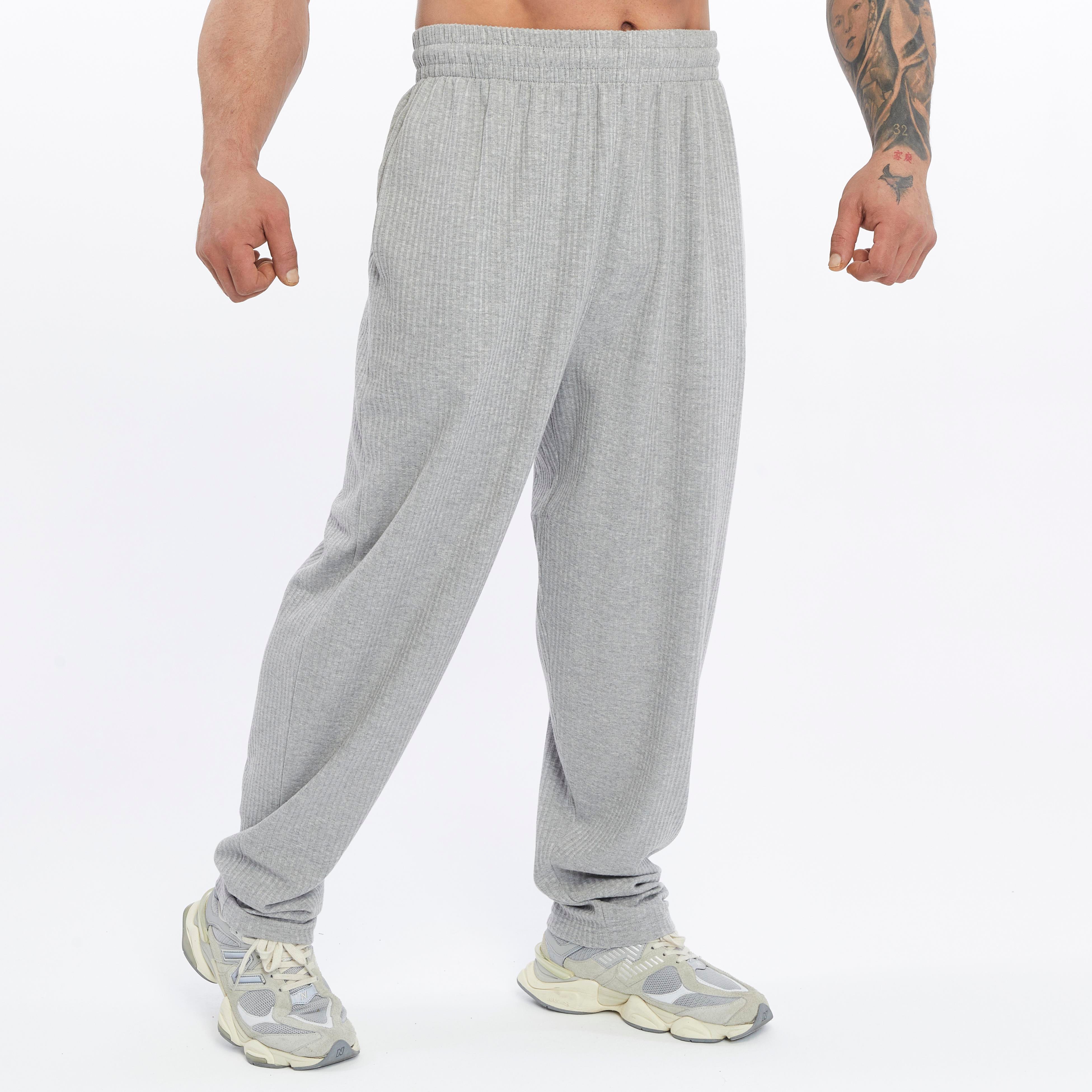 Men's Loose Fit Cotton Sweatpants with Pockets