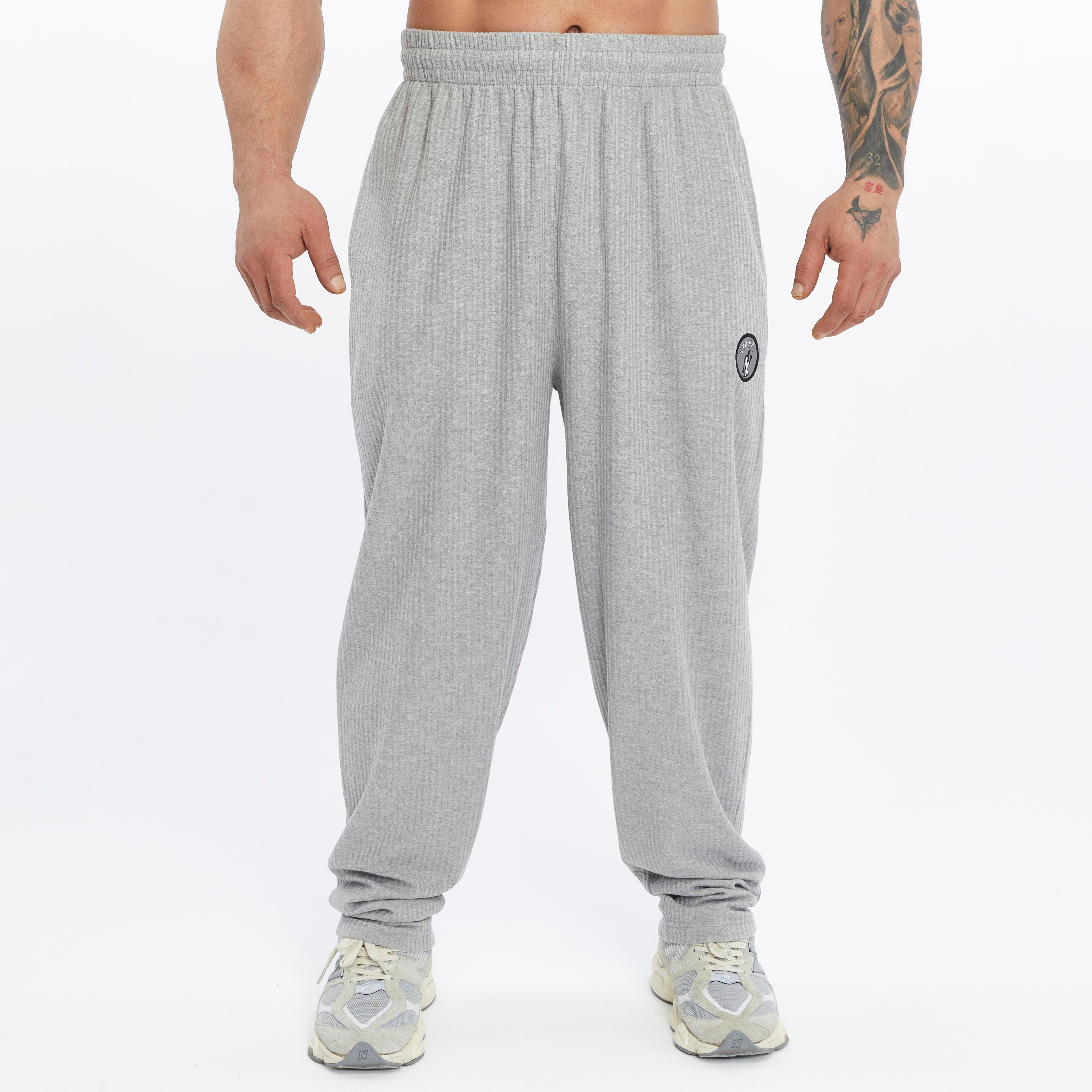 Men's Loose Fit Cotton Sweatpants with Pockets