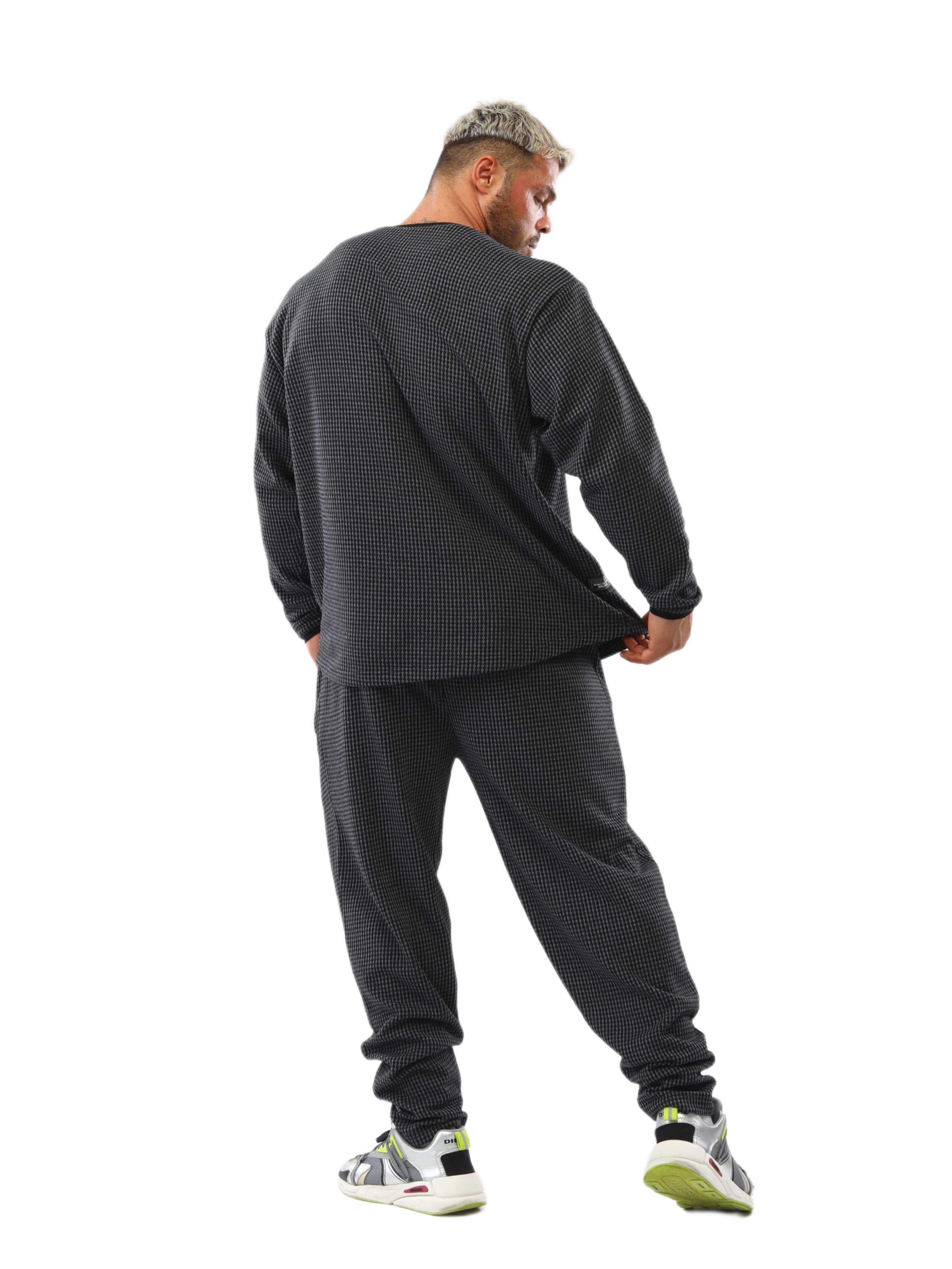 Mens Loose Fit Sweatshirt Crew Neck Winter Sweater
