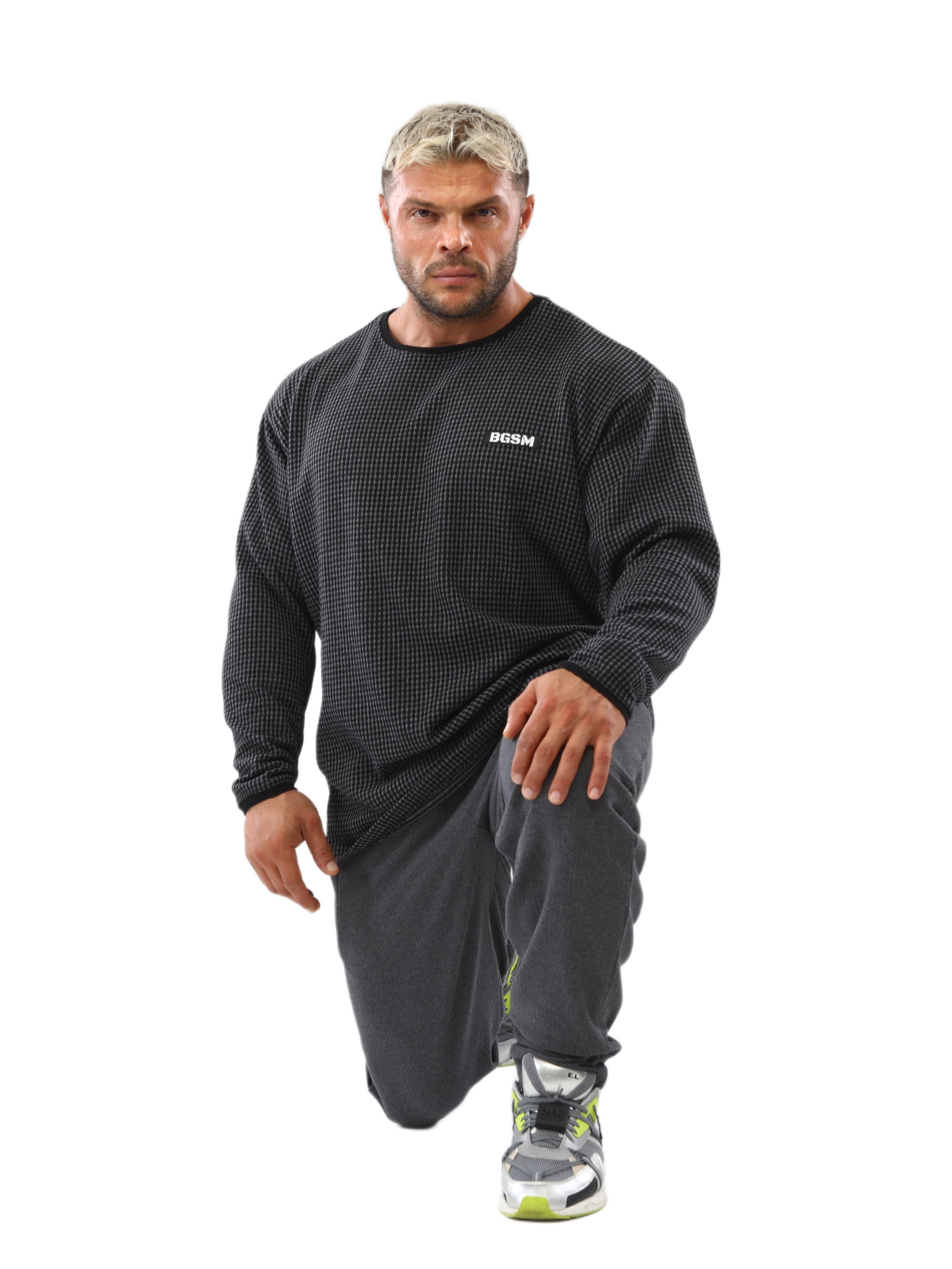 Mens Loose Fit Sweatshirt Crew Neck Winter Sweater