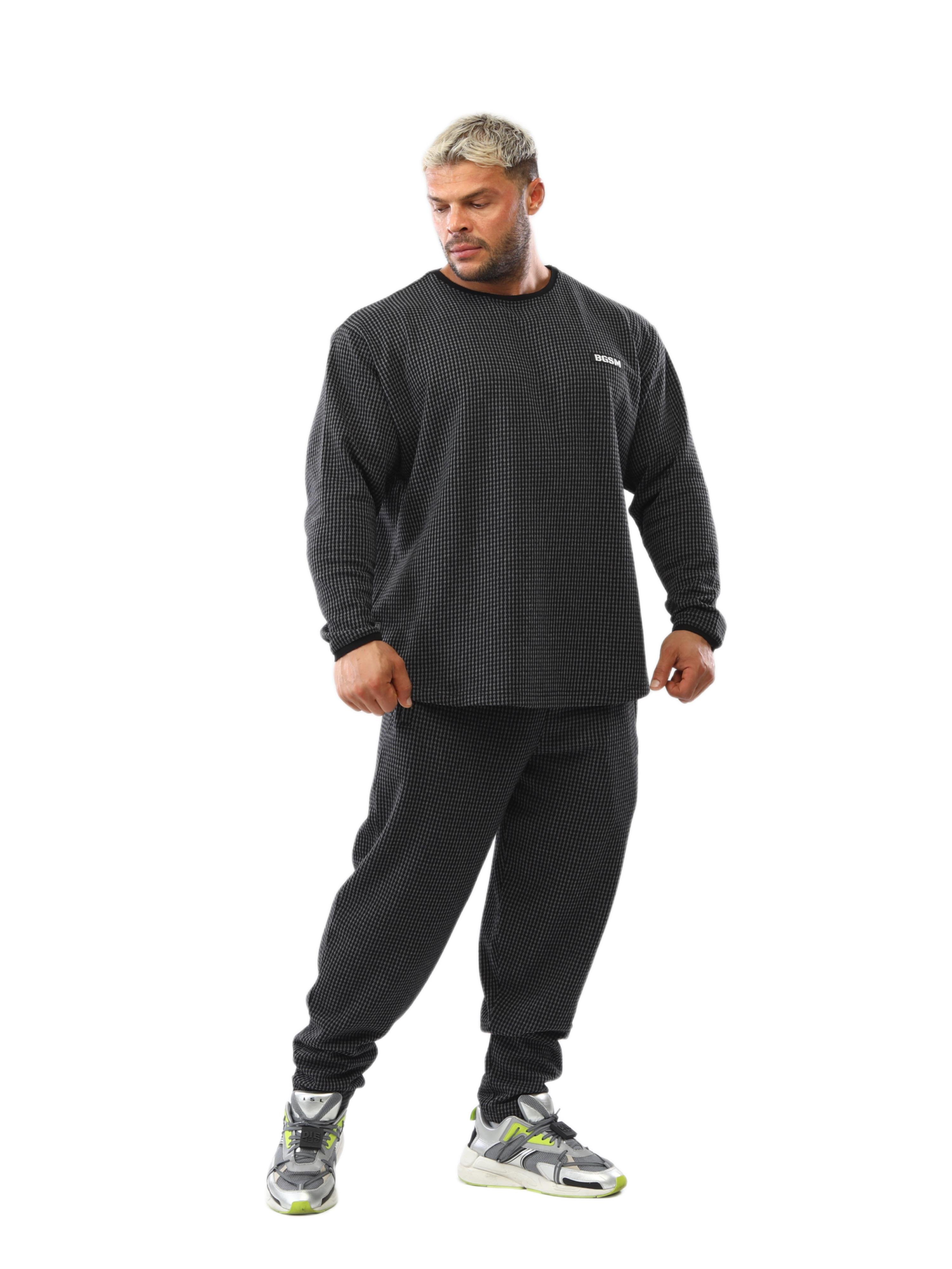 Mens Loose Fit Sweatshirt Crew Neck Winter Sweater
