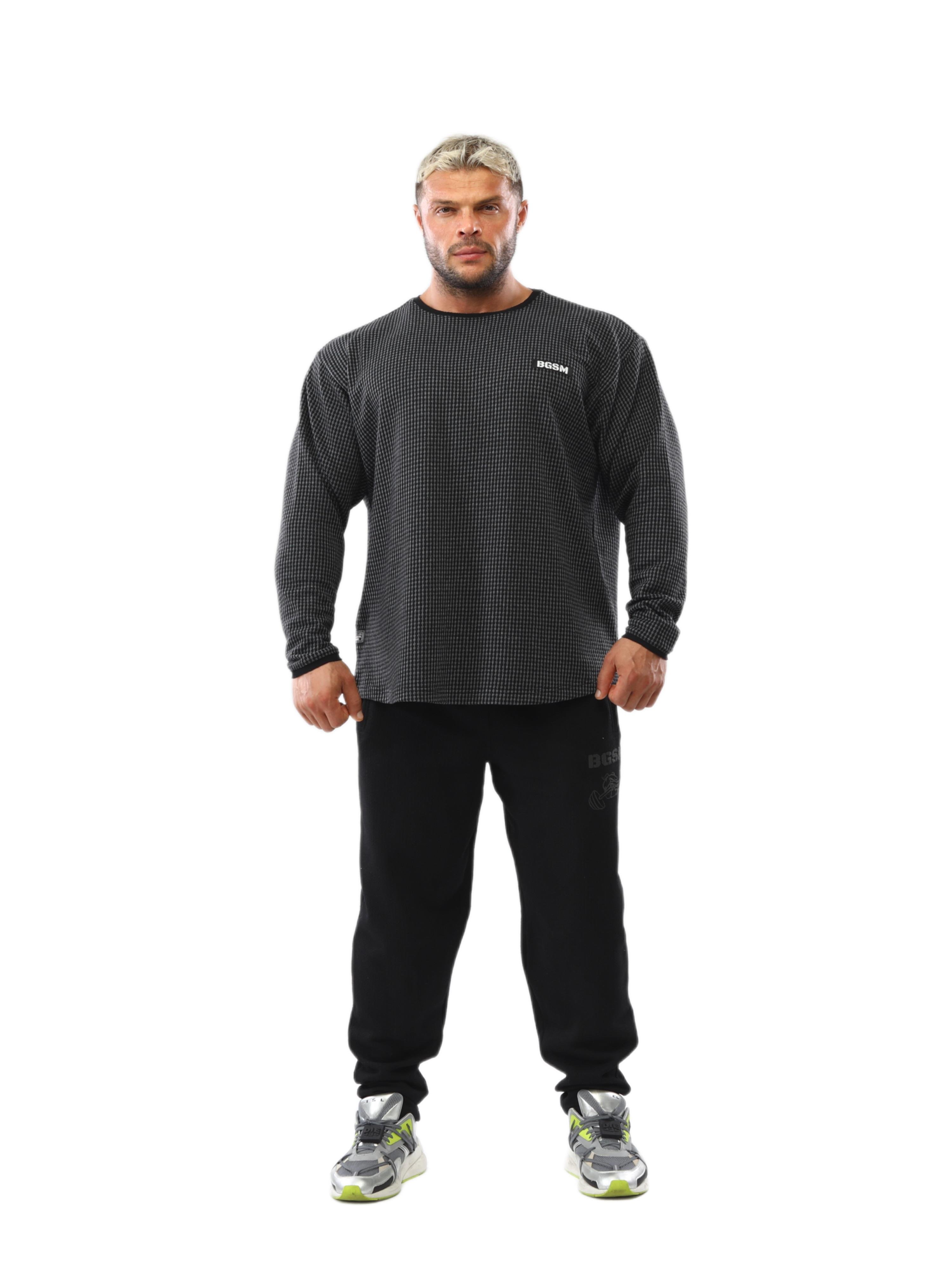 Mens Loose Fit Sweatshirt Crew Neck Winter Sweater