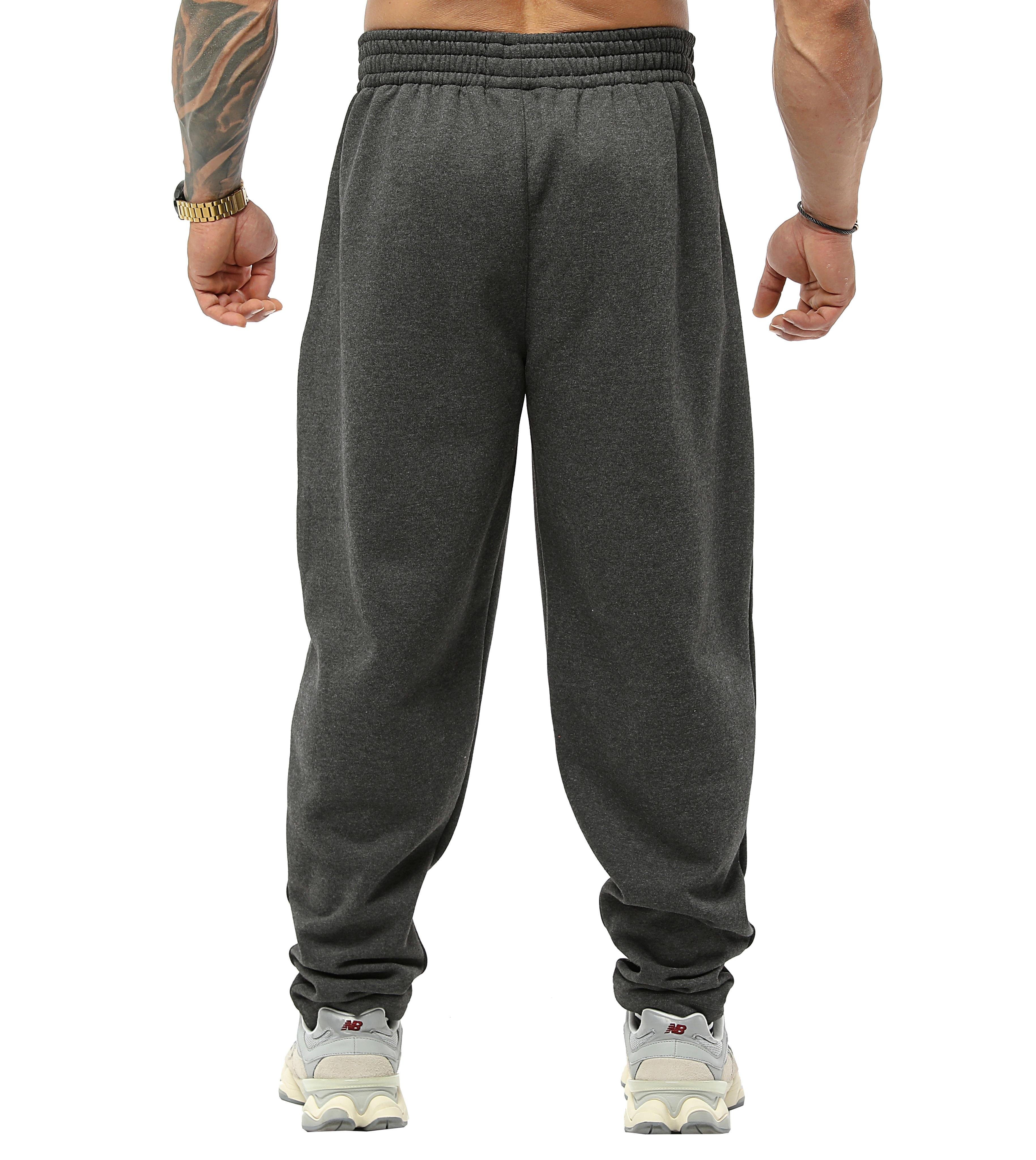 Men's Luxury Winter Sweatpants with Zippered Pockets Anthracite