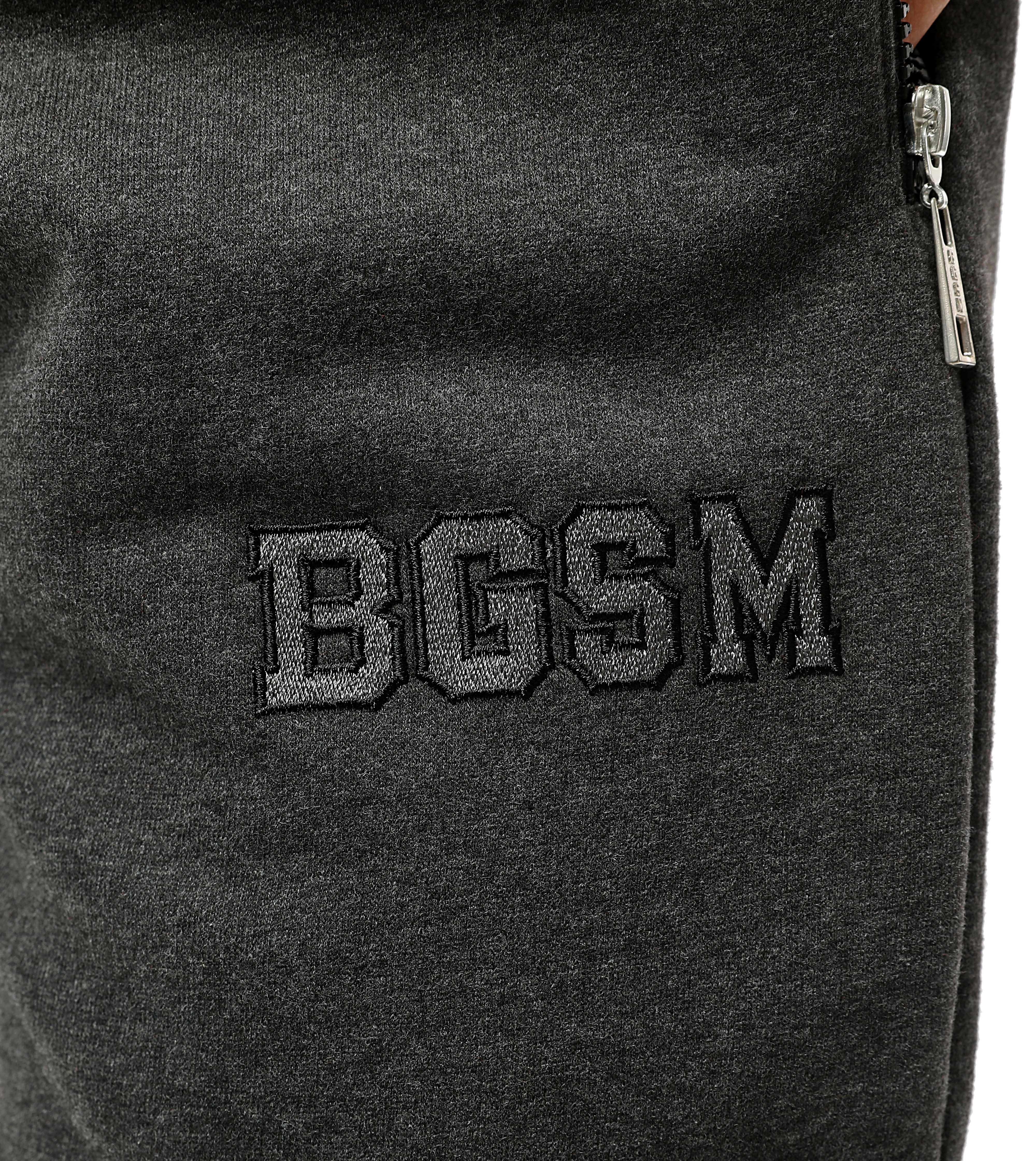 Men's Luxury Winter Sweatpants with Zippered Pockets Anthracite