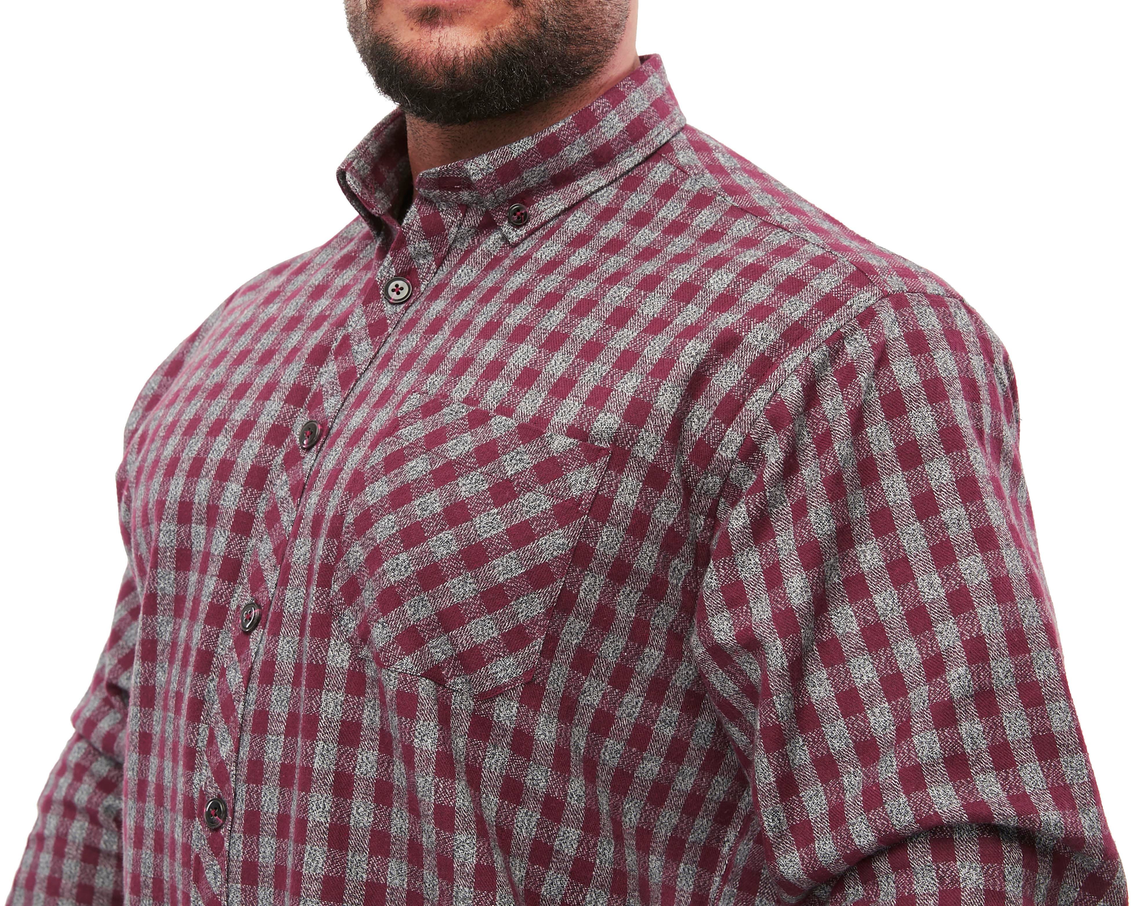 Men's Oversize Long Sleeve Button Closure Winter Shirts