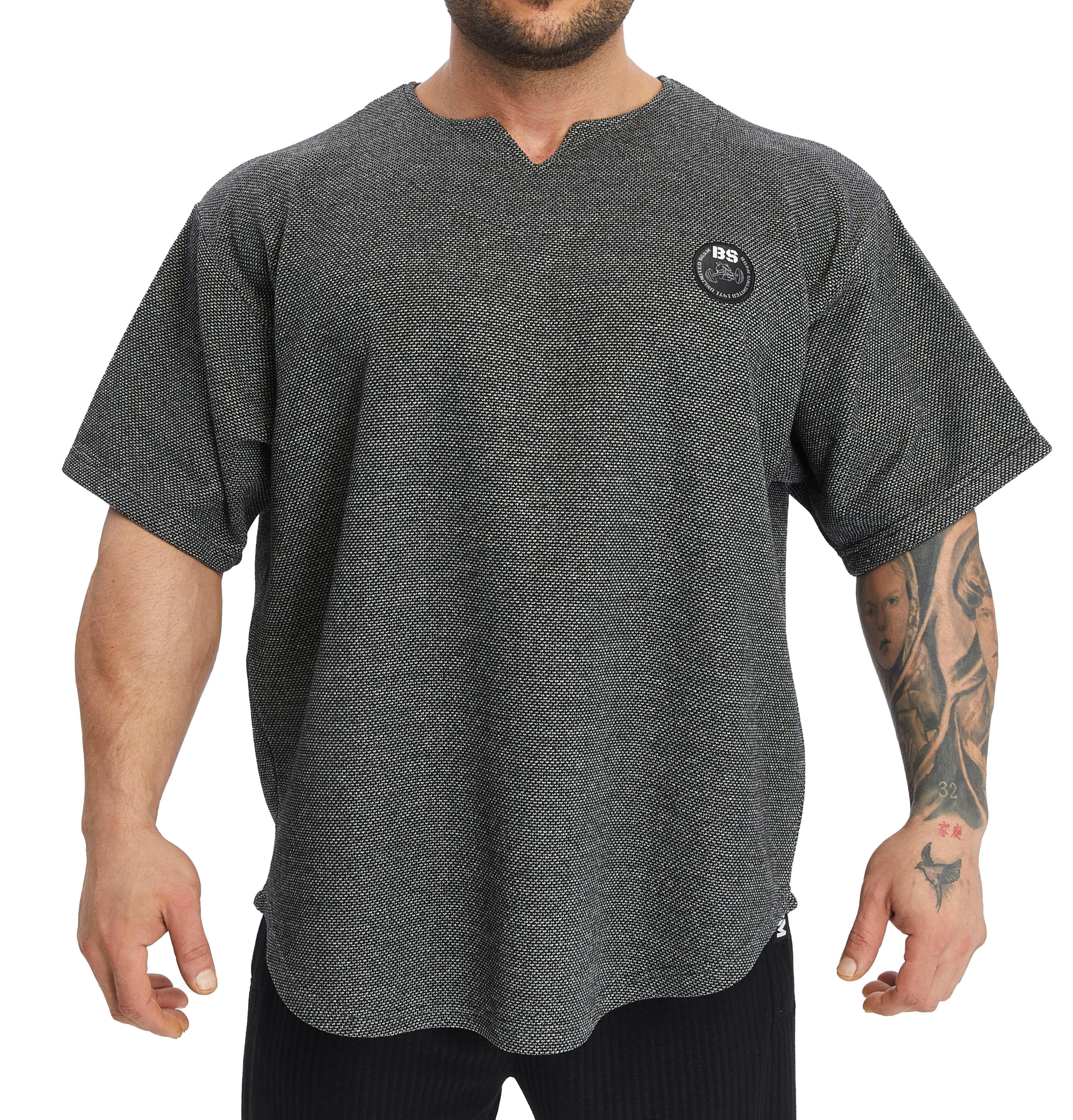 Mens Oversize Perfomance T-shirt Thick Fabric Rag Top