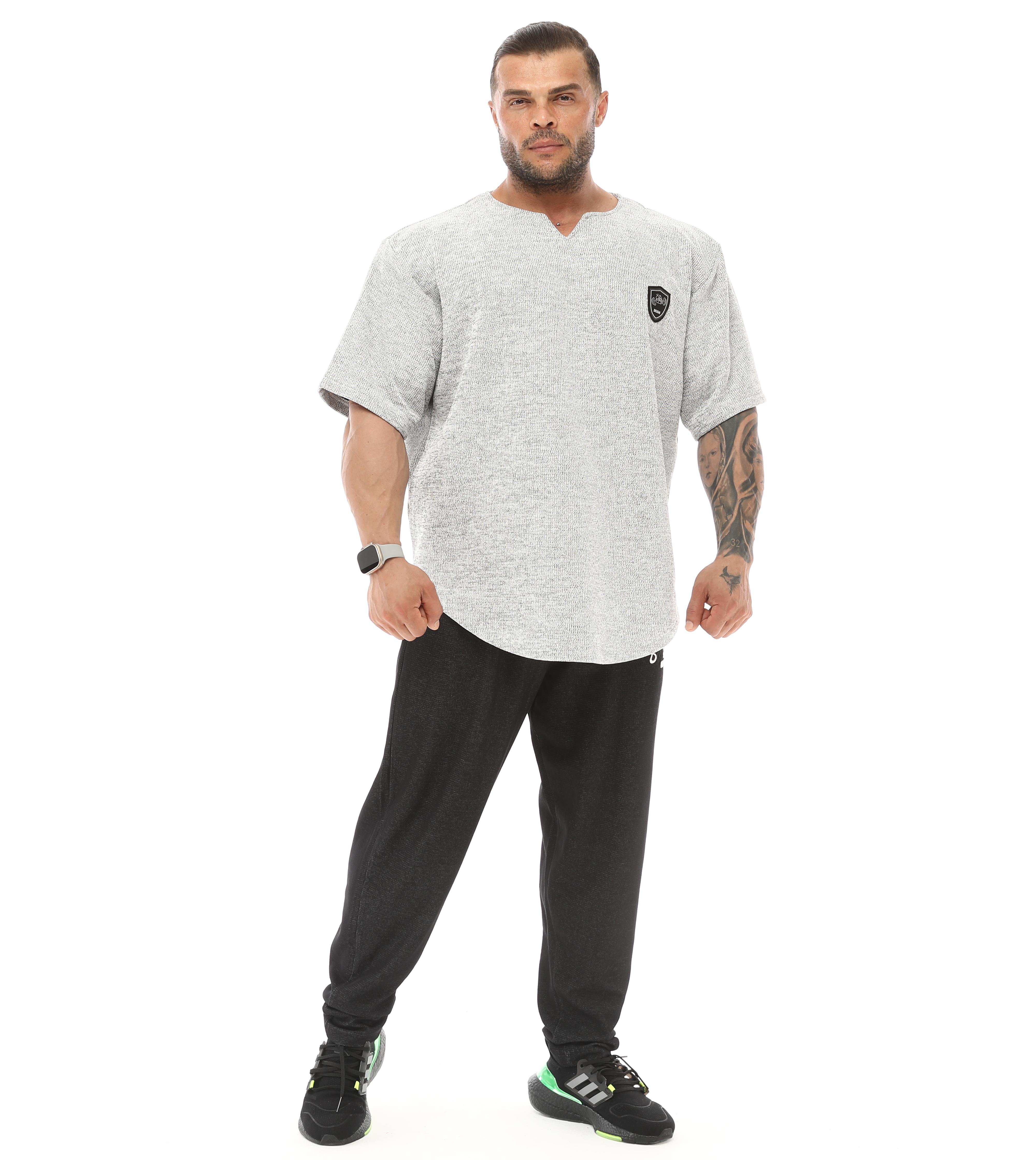 Men's Oversize Rag Top Thick Fabric T-shirt