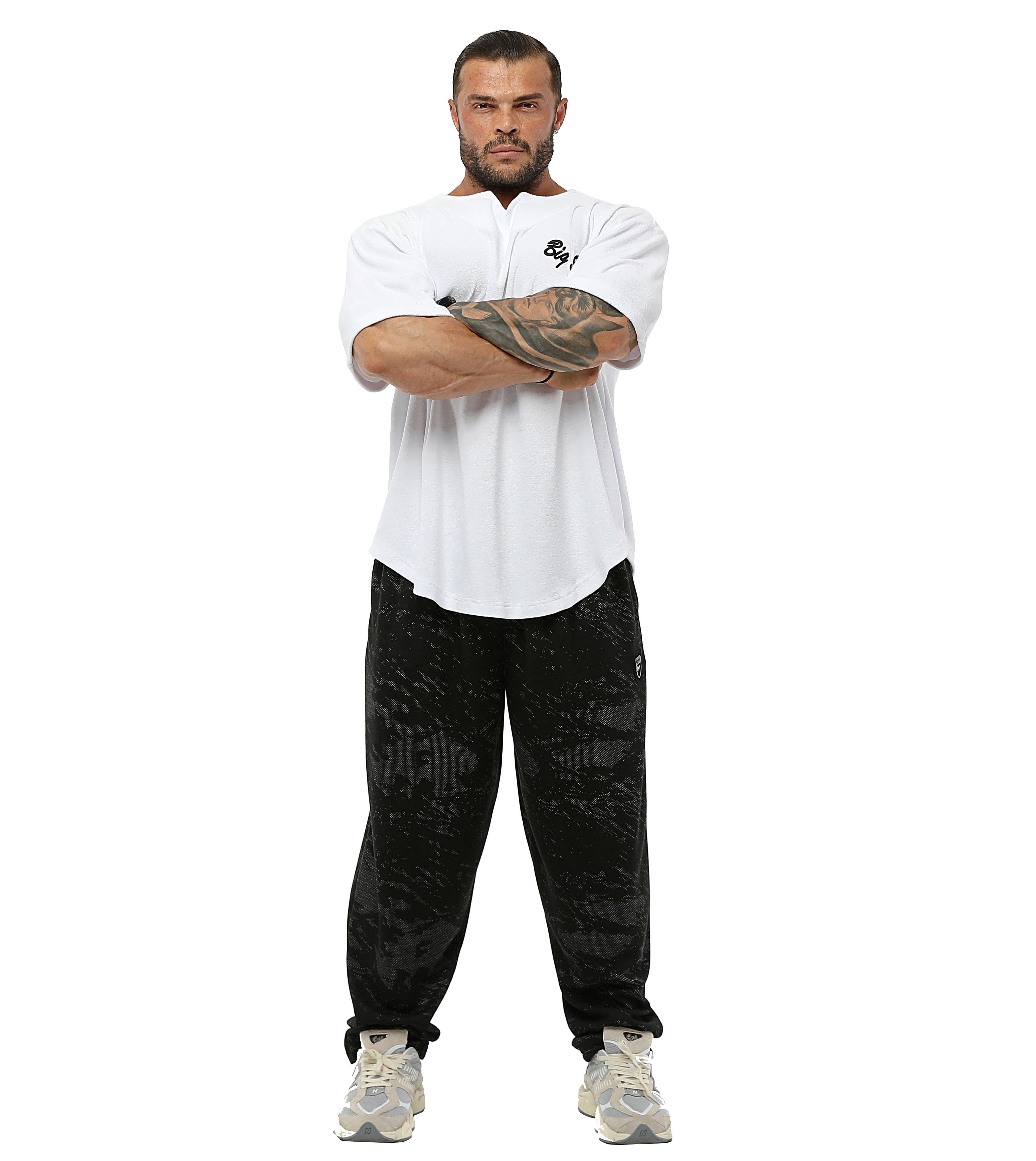 Men's Oversize Rag Top White Towel Fabric T-shirt Big Sam 3342-White