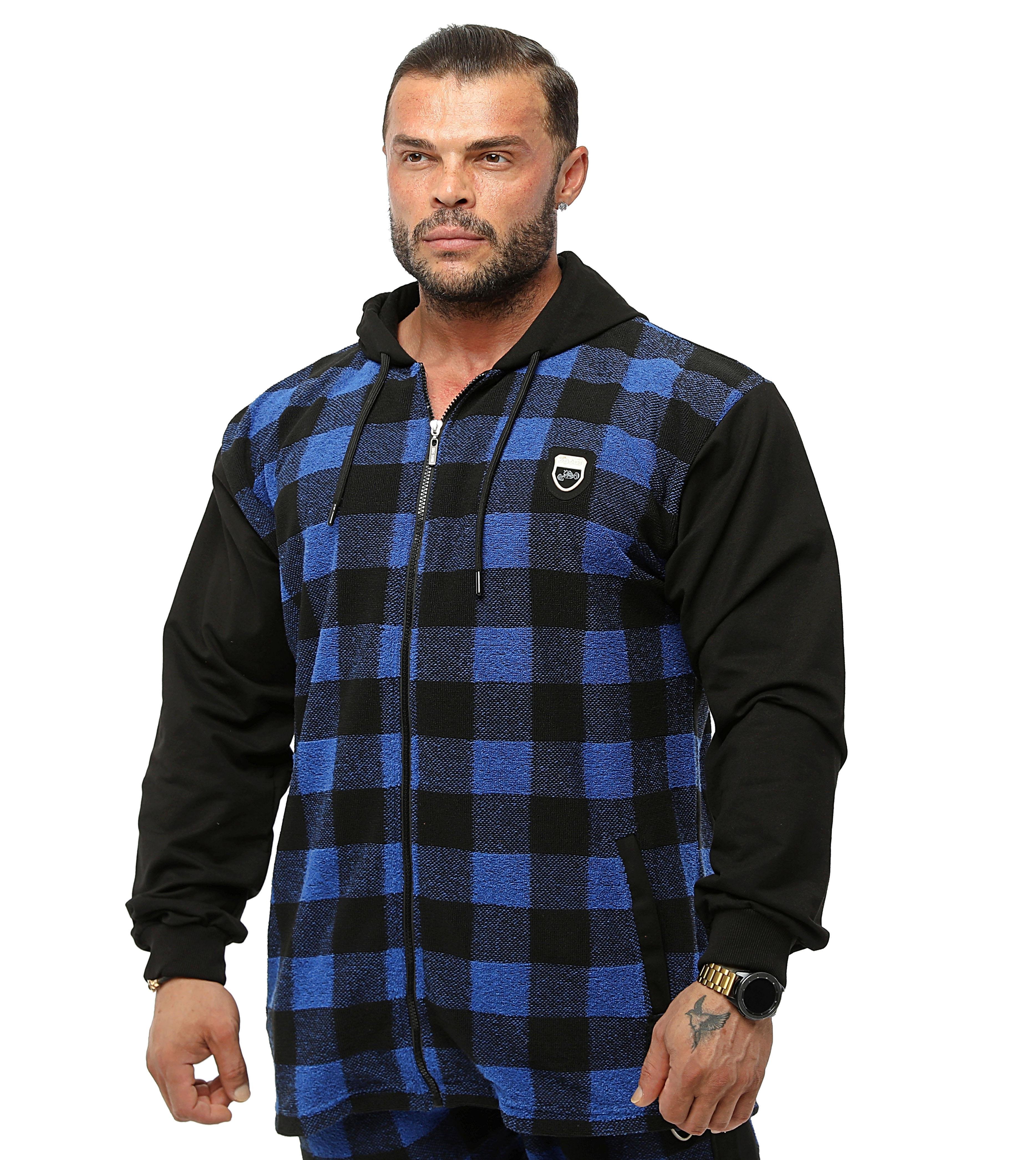 Mens Oversize Sportive Towel Jacket Winter Zippered Hoodie