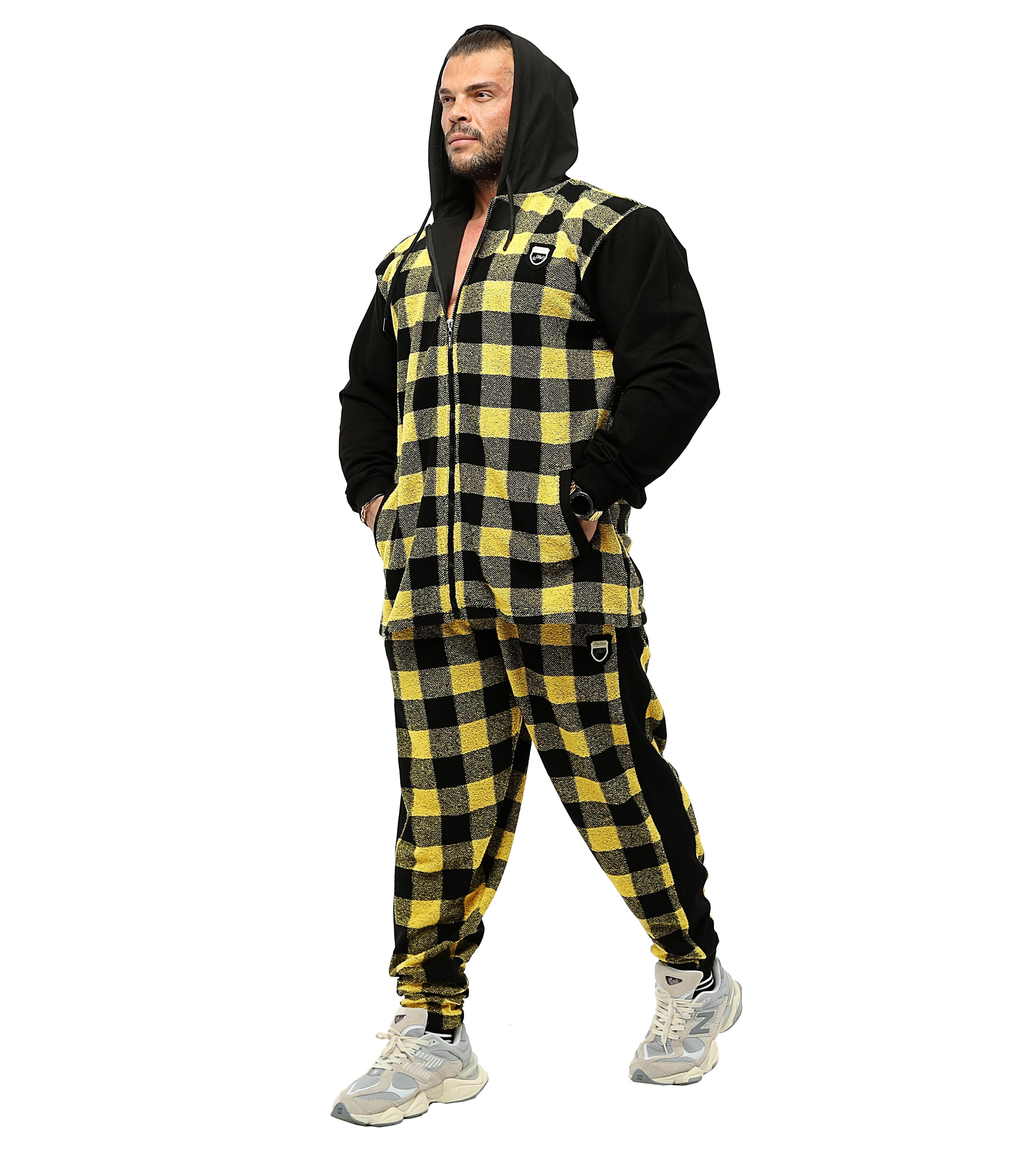 Mens Oversize Sportive Towel Jacket Winter Zippered Hoodie