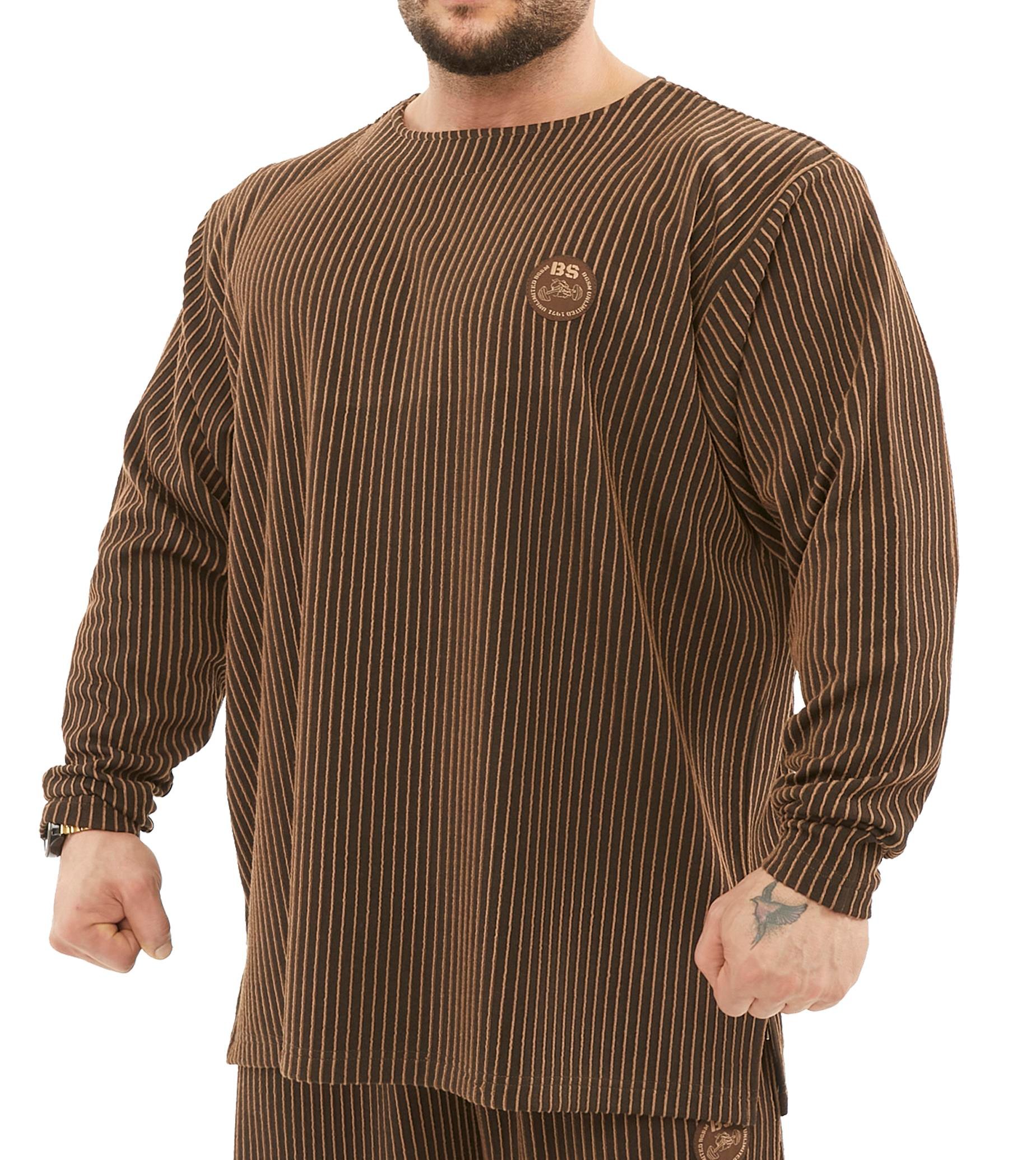 Men's Oversize Striped Winter Sweatshirt