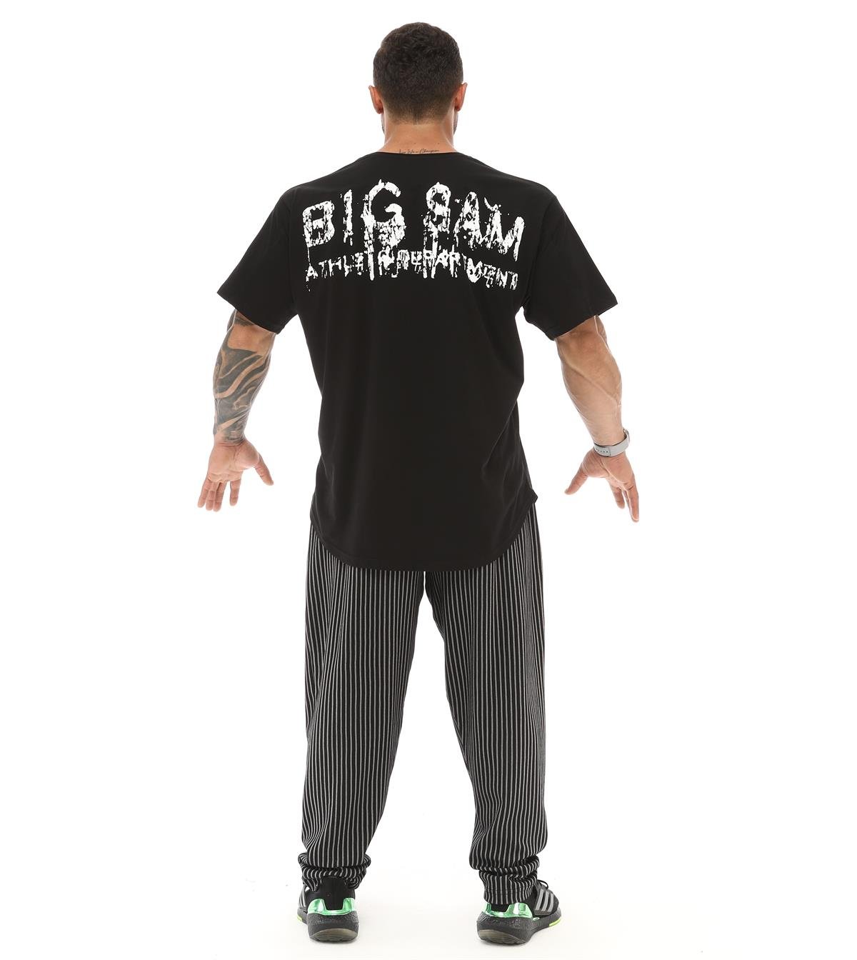 Men's Oversize T-shirt Big Sam 3340 Black-White