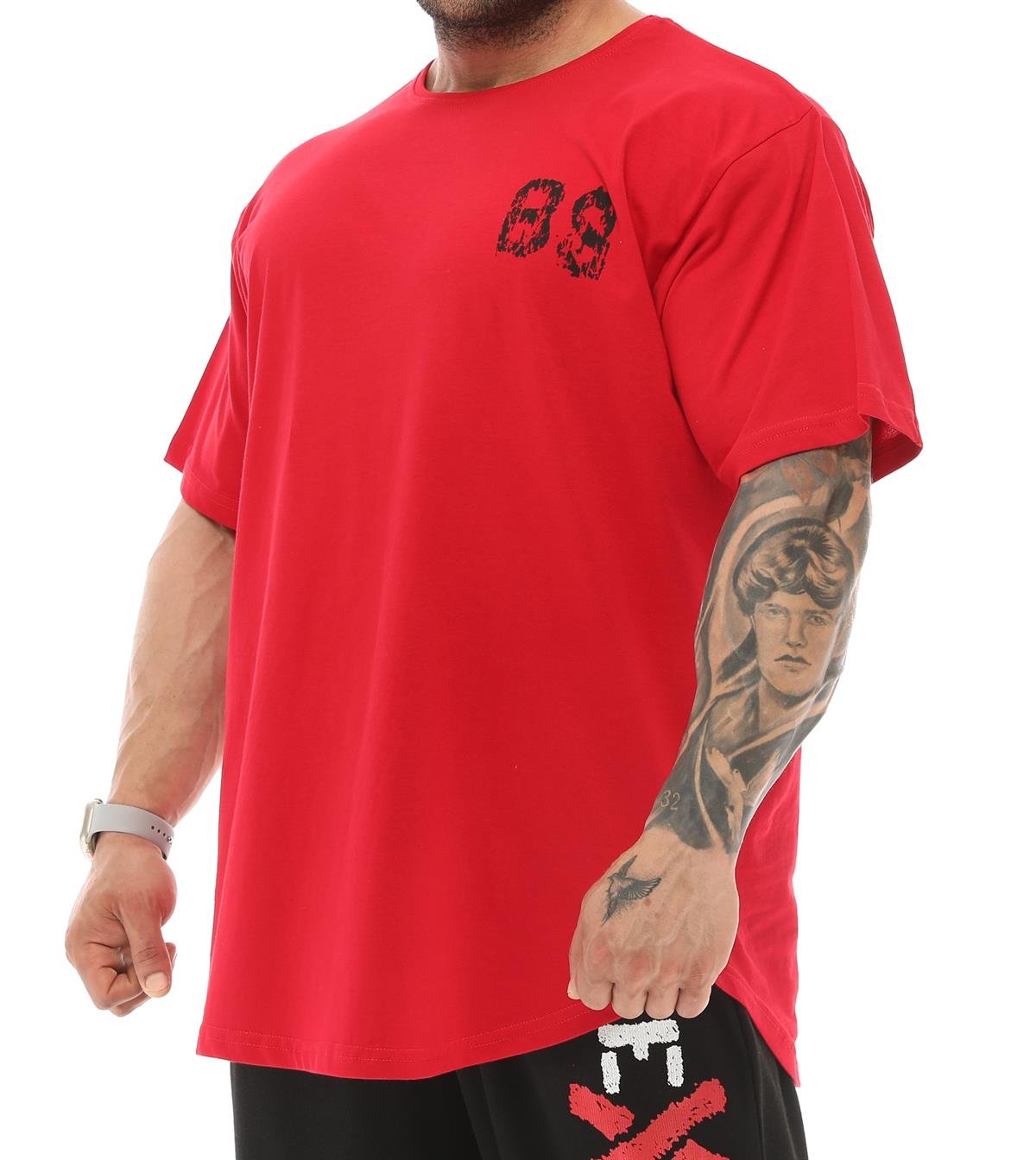 Men's Oversize T-shirt Big Sam 3340 Red