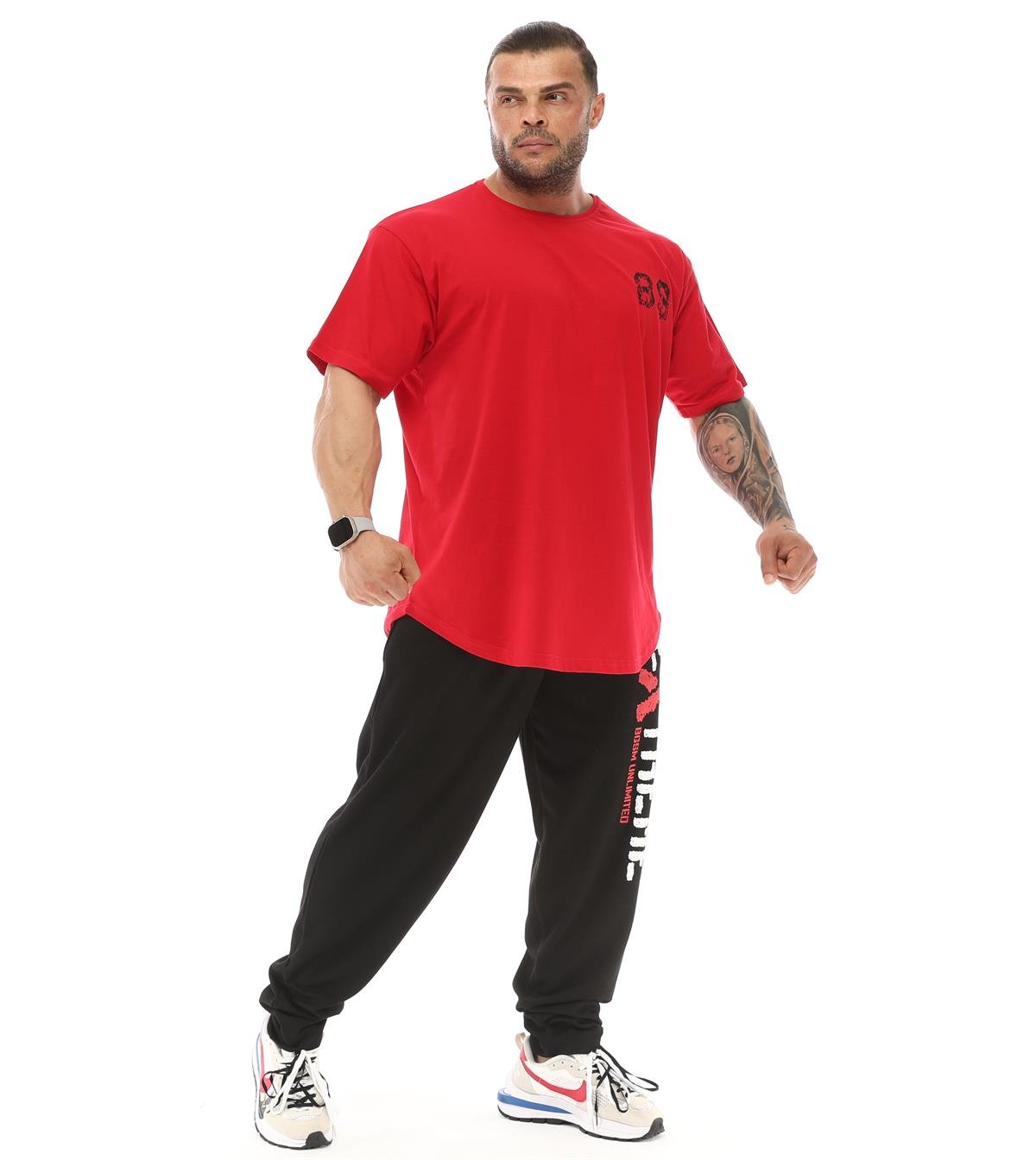 Men's Oversize T-shirt Big Sam 3340 Red