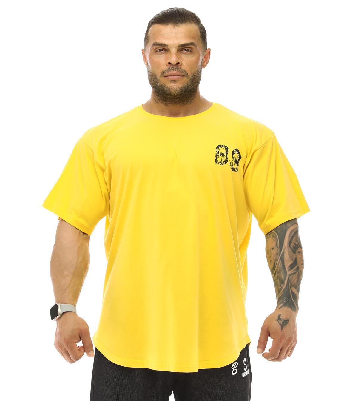 Men's Oversize T-shirt Big Sam 3340 Yellow