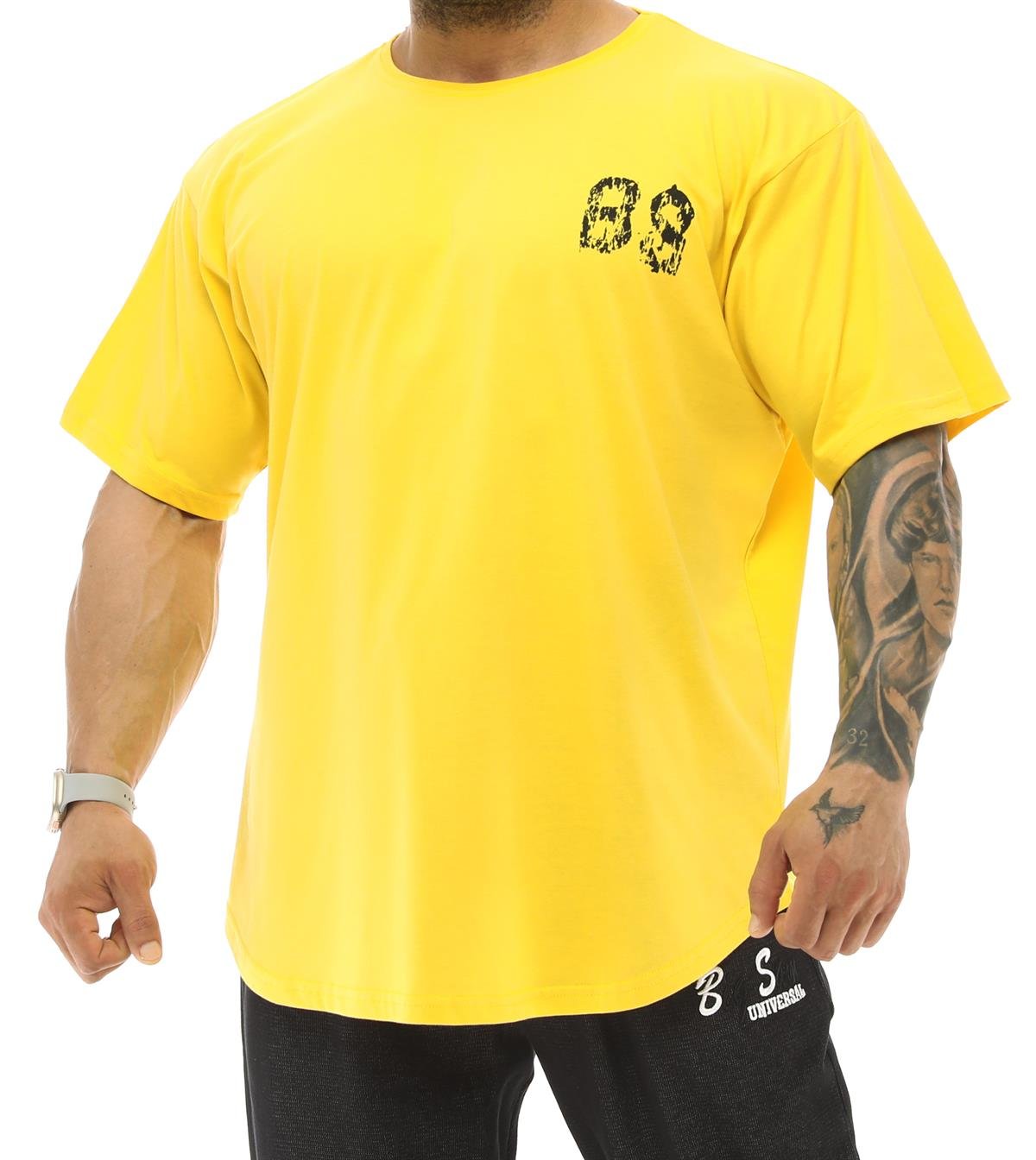 Men's Oversize T-shirt Big Sam 3340 Yellow
