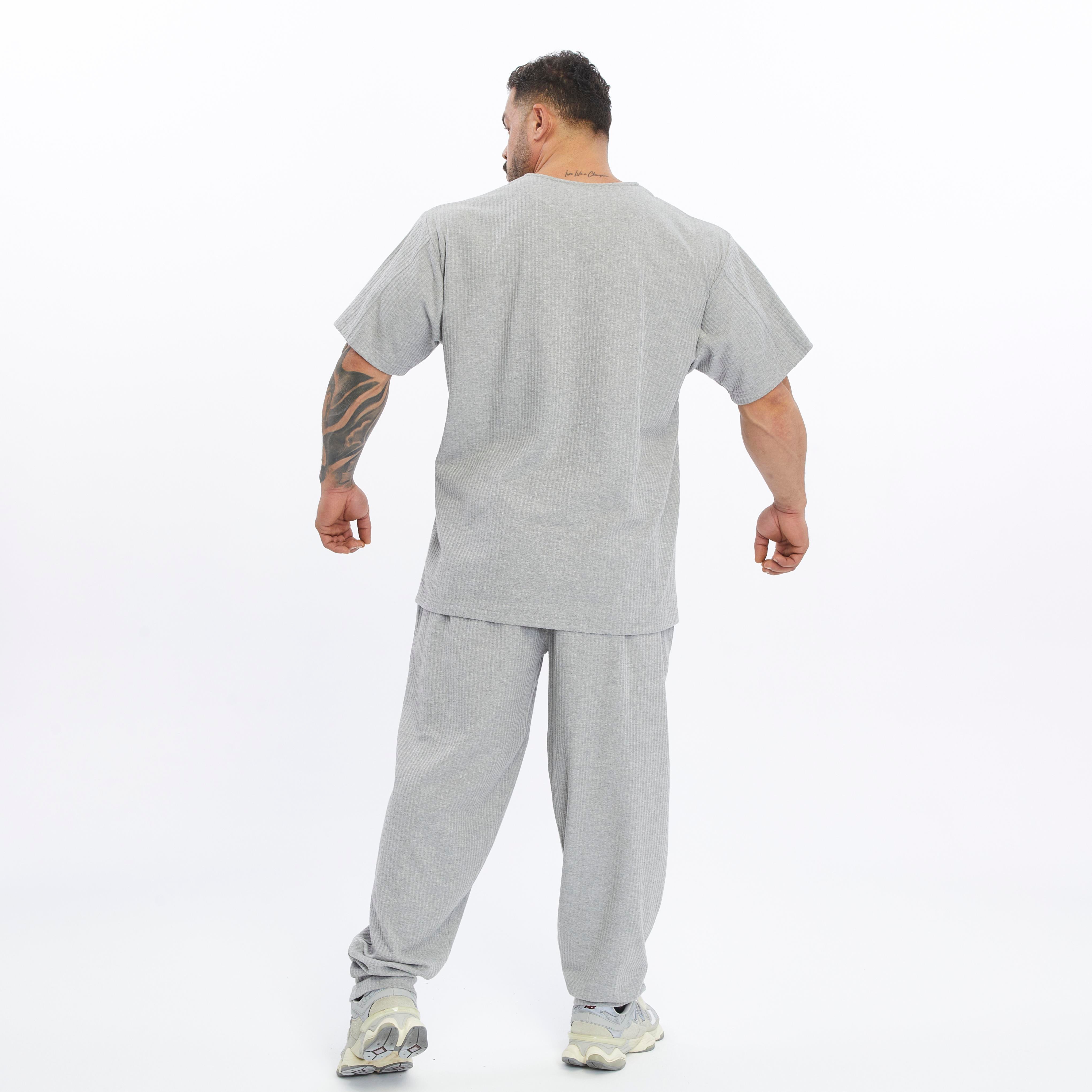 Mens Oversize T-shirt Cotton Lace Up Training Rag Top
