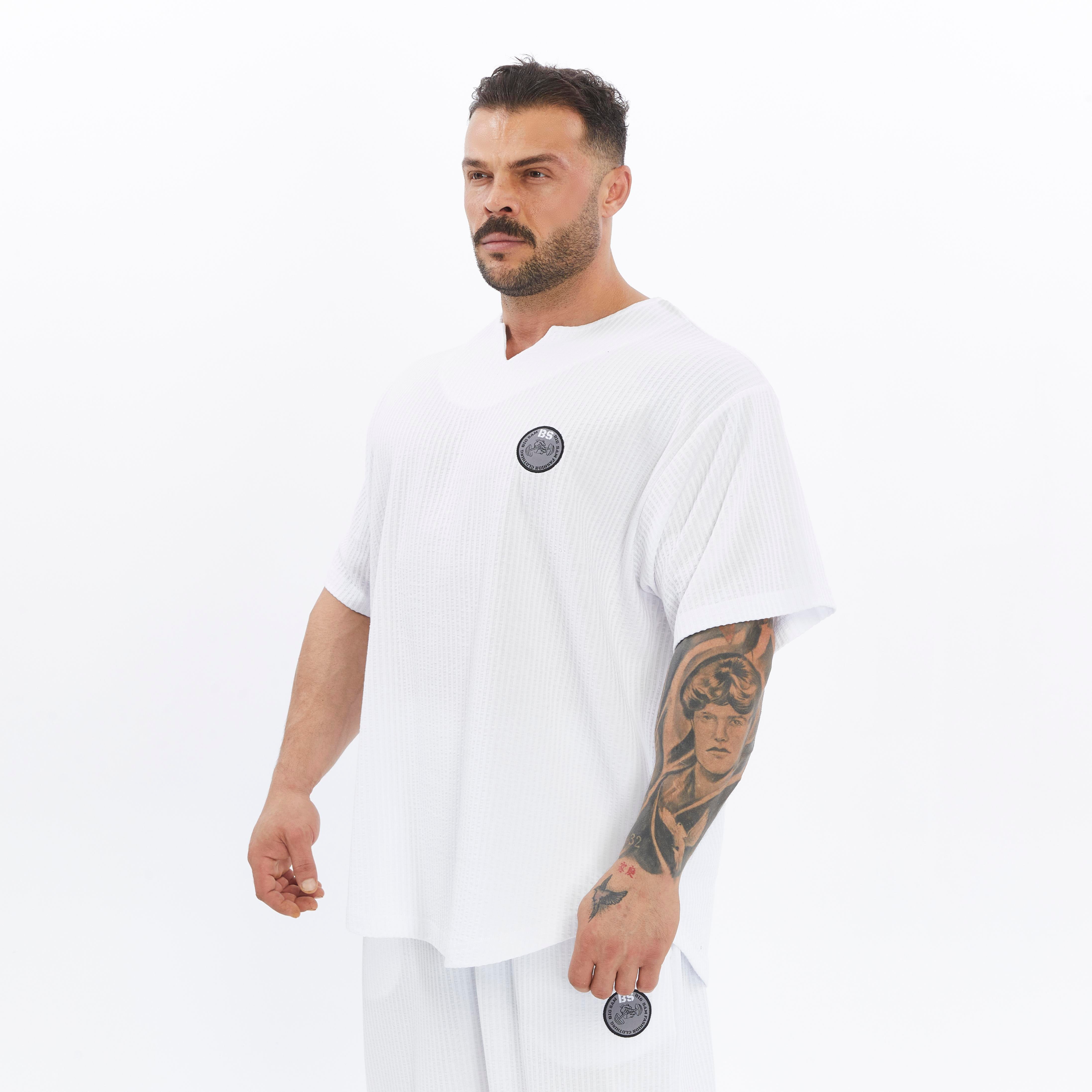 Mens Oversize T-shirt Cotton Training Rag Top