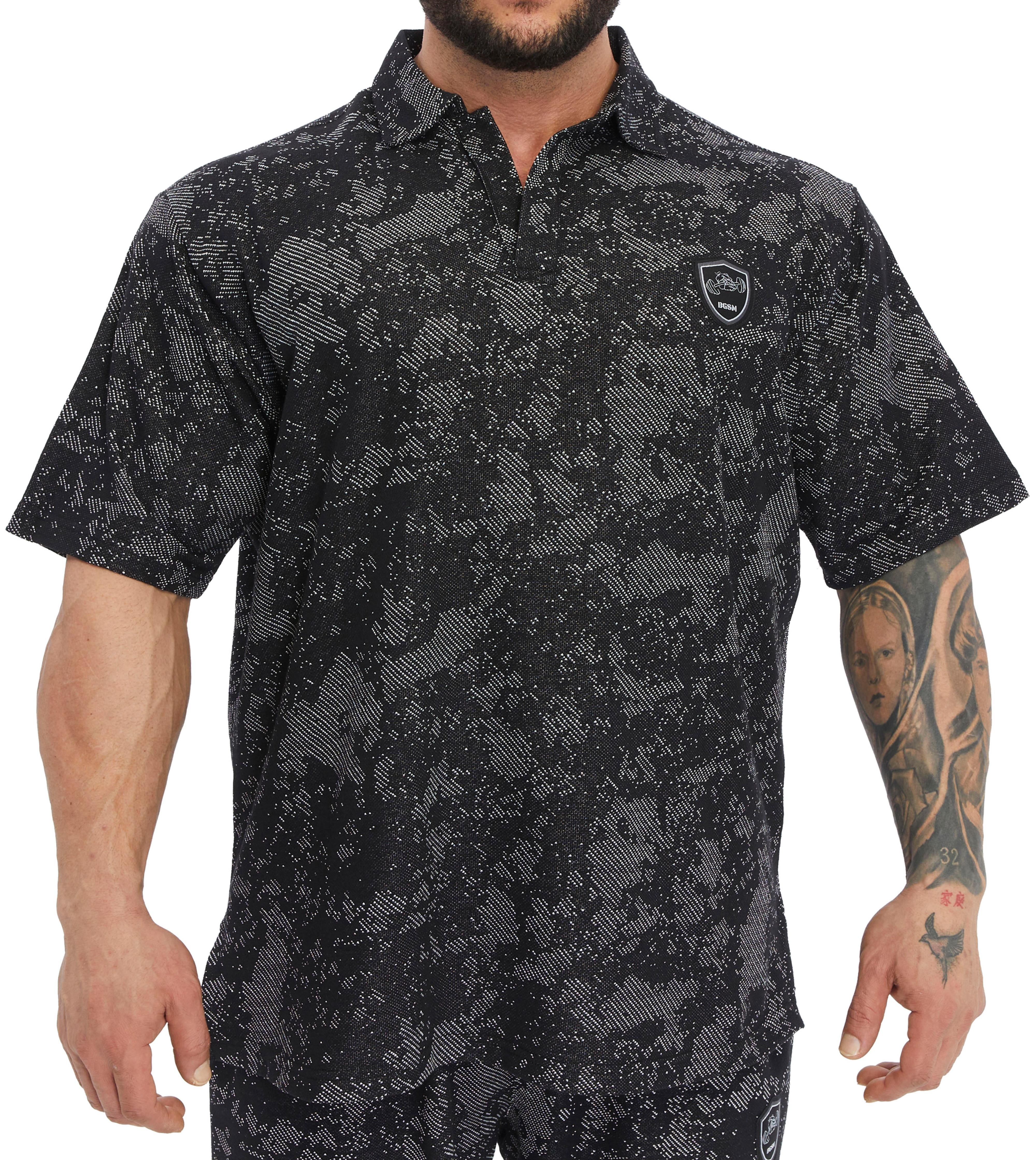 Men's Oversize Technic Camo Polo T-shirt