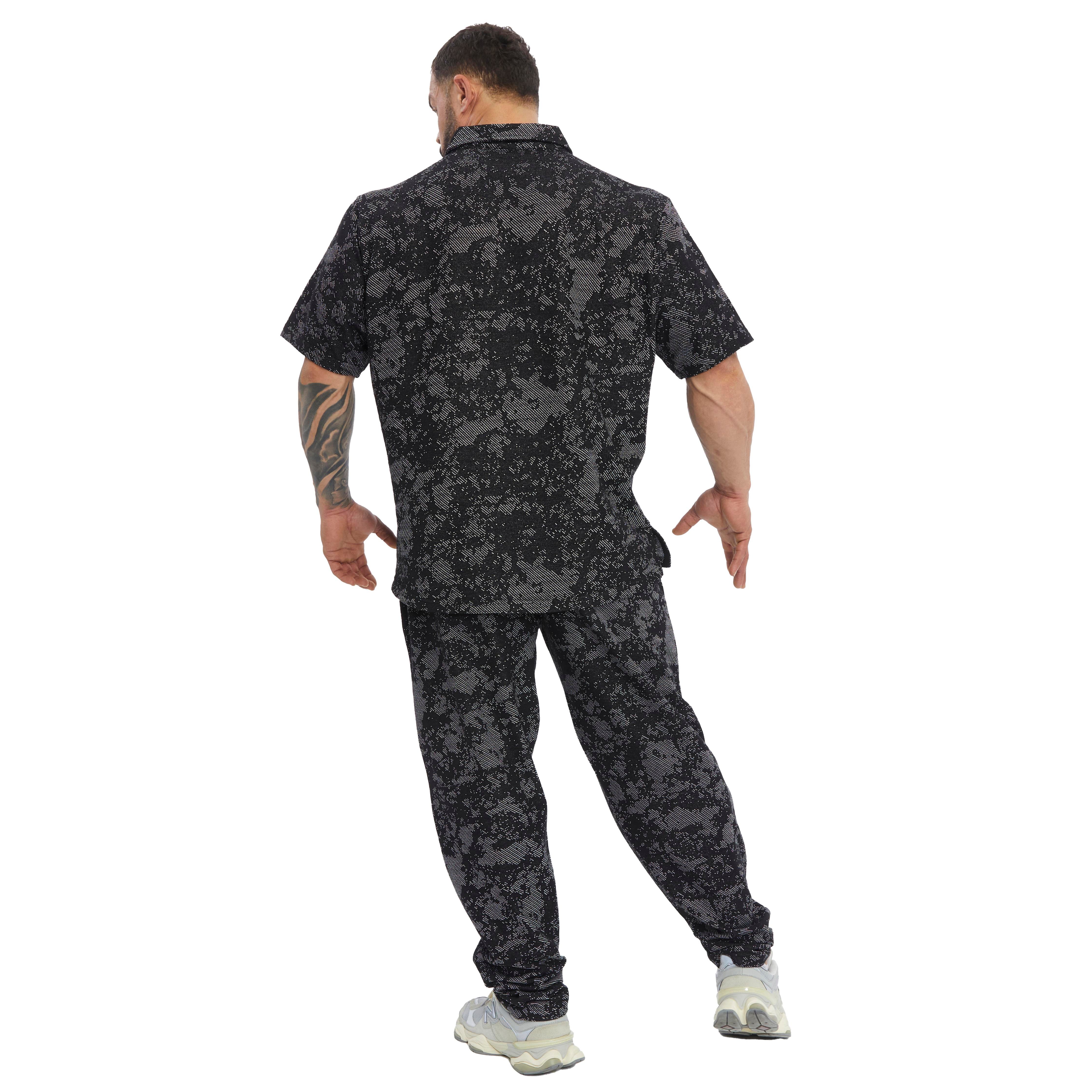 Men's Oversize Technic Camo Polo T-shirt