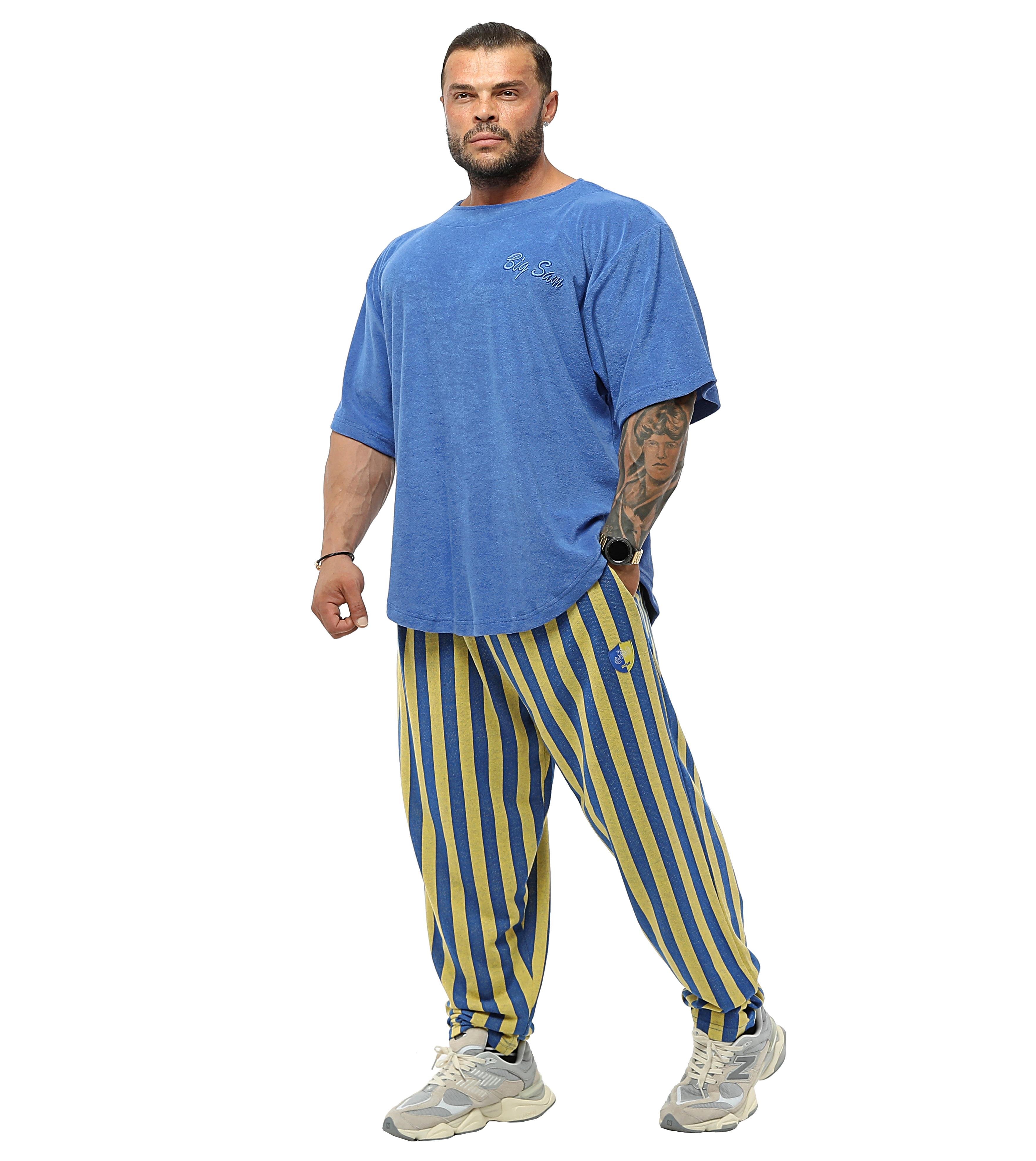 Men's Oversize Towel Rag Top T-shirt Big Sam 3344-Blue