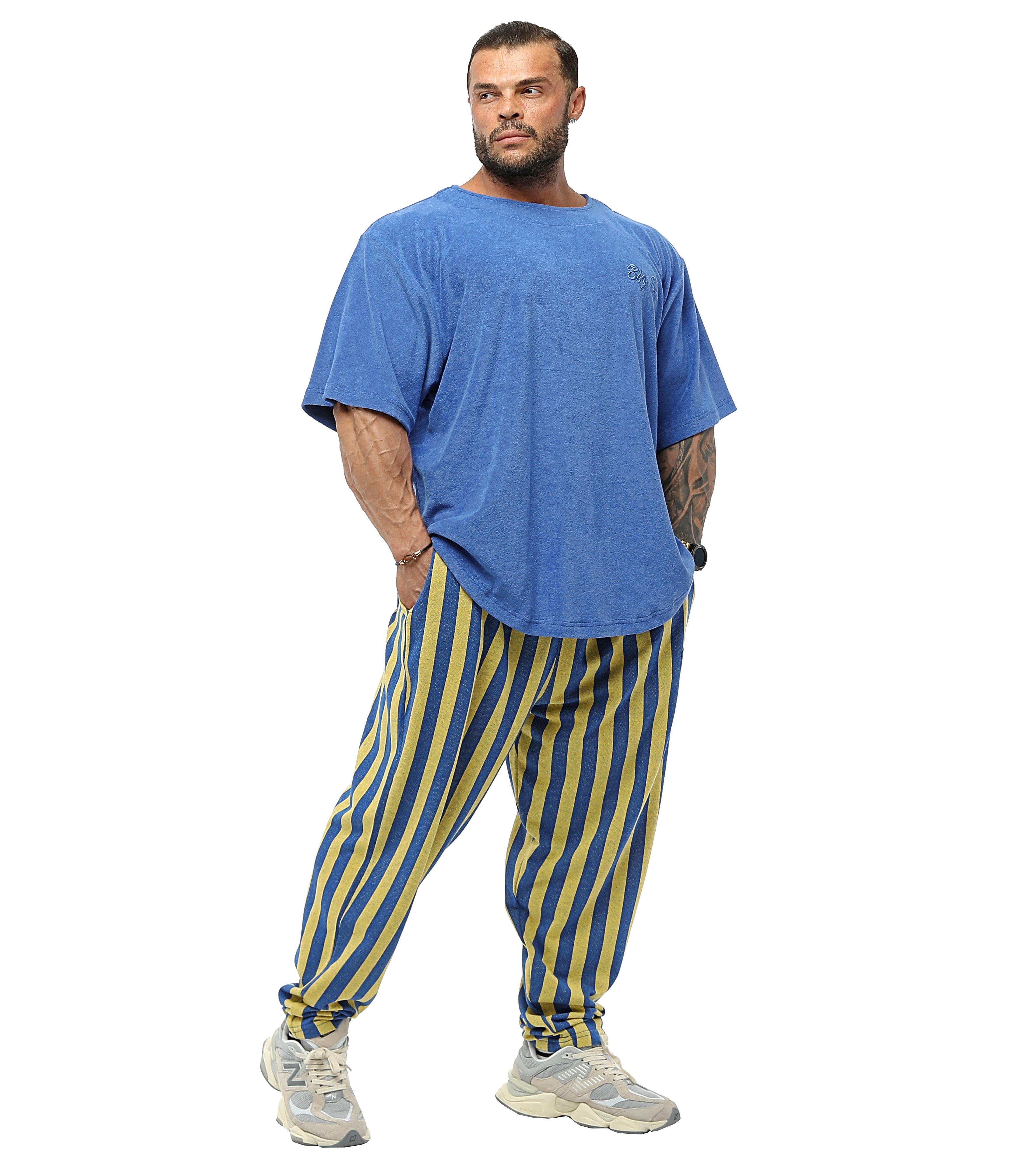 Men's Oversize Towel Rag Top T-shirt Big Sam 3344-Blue