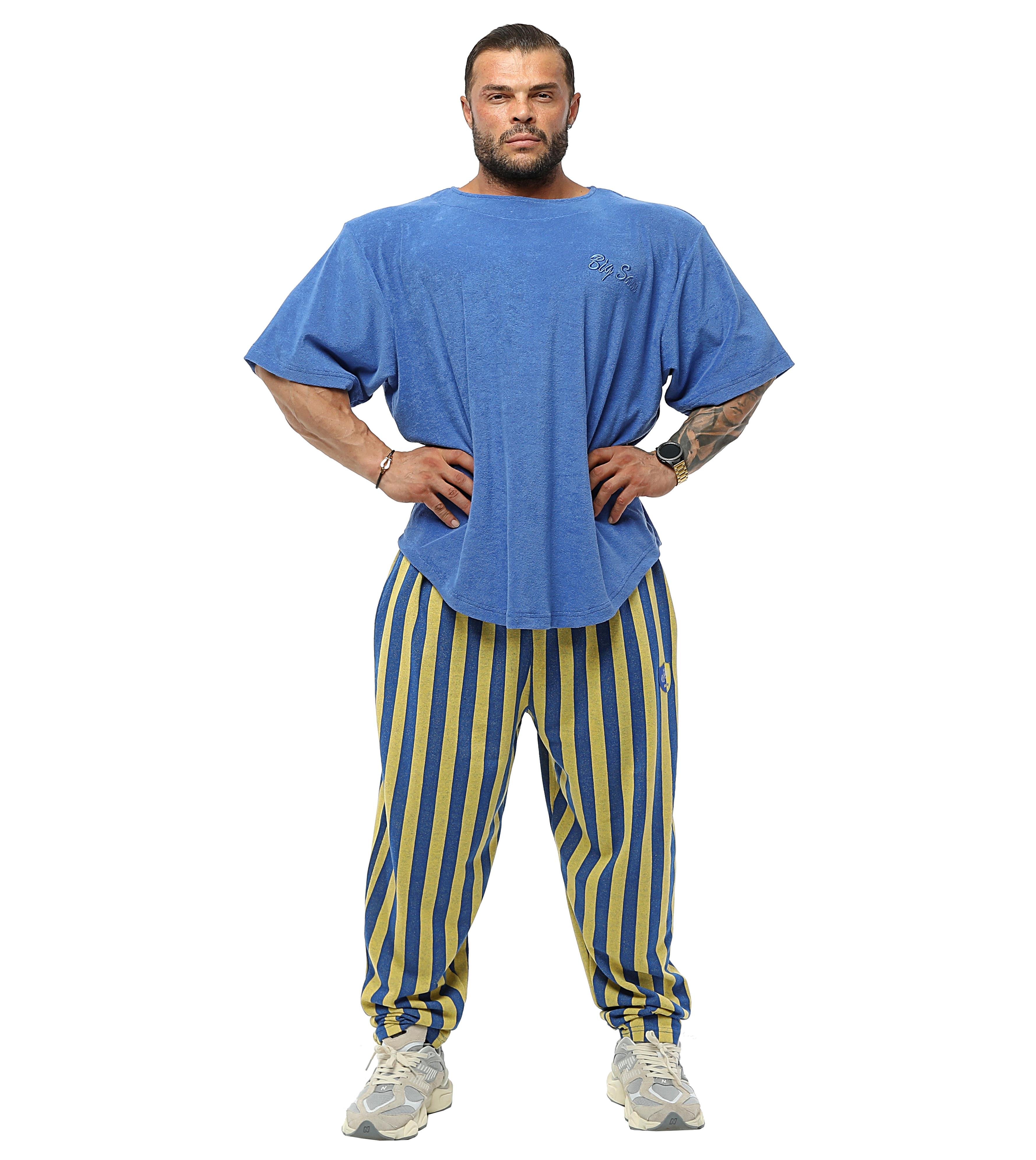 Men's Oversize Towel Rag Top T-shirt Big Sam 3344-Blue