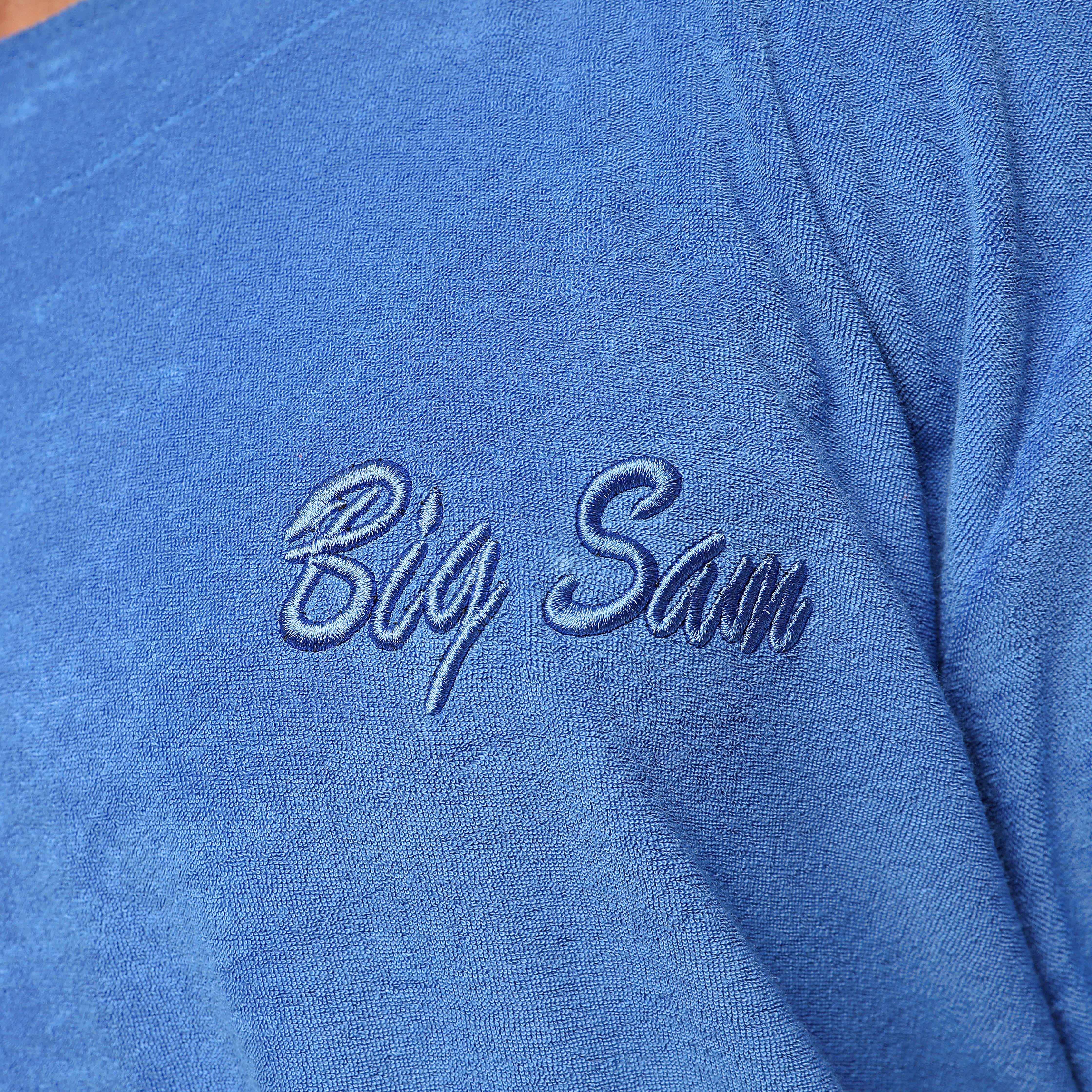 Men's Oversize Towel Rag Top T-shirt Big Sam 3344-Blue