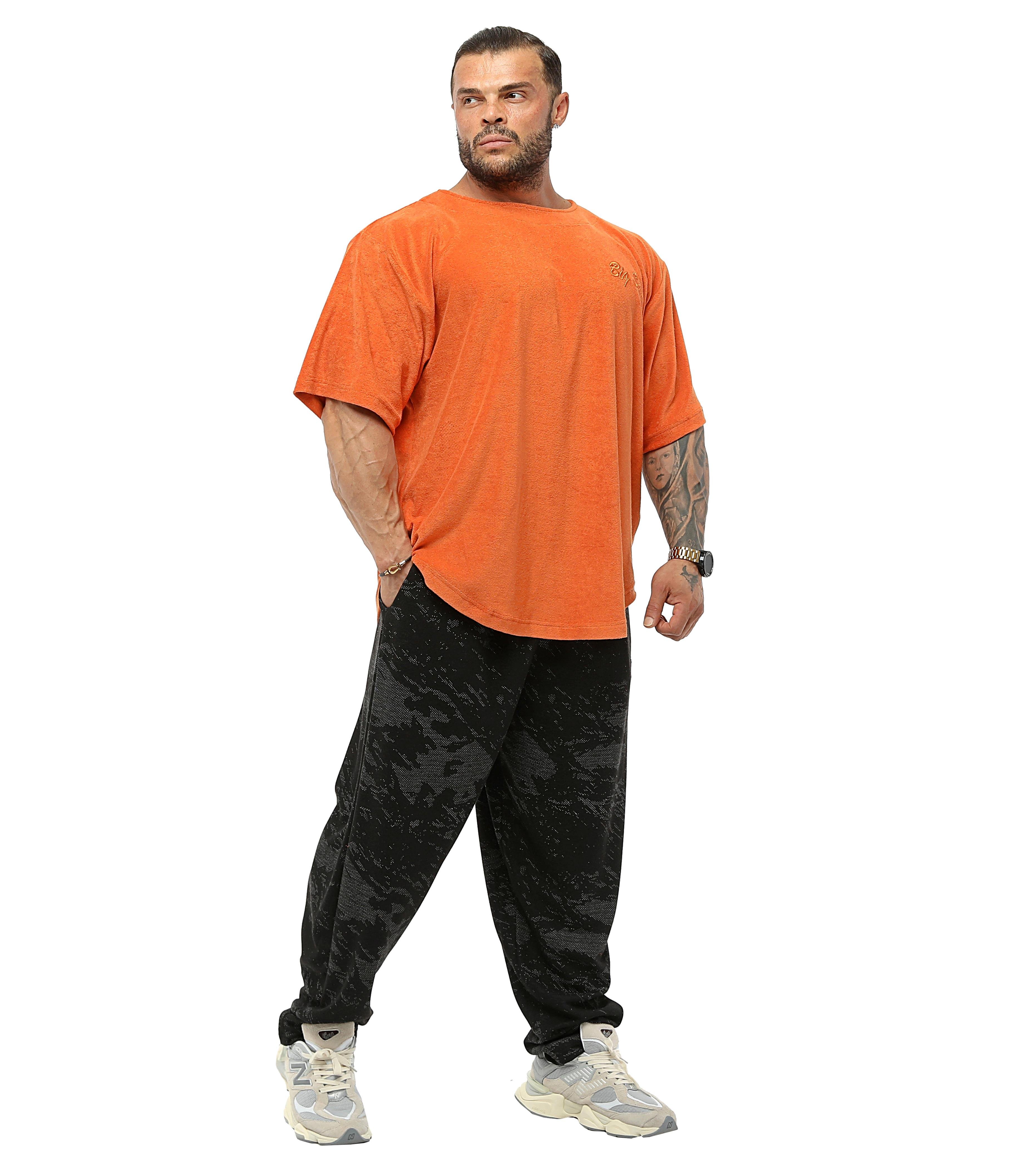 Men's Oversize Towel Rag Top T-shirt Big Sam 3344-Orange