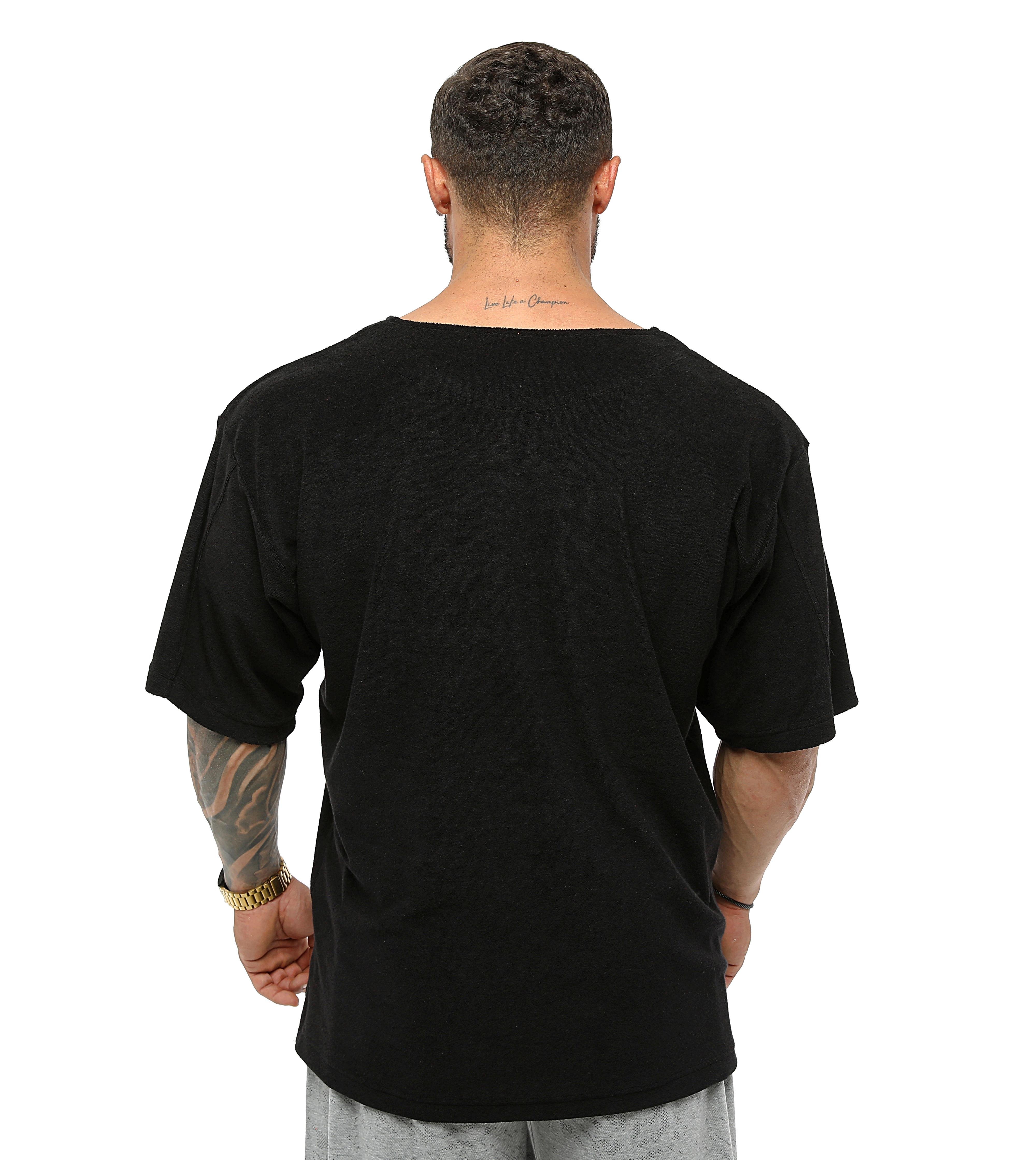 Men's Oversize Towel T-shirt Big Sam 3343-Black