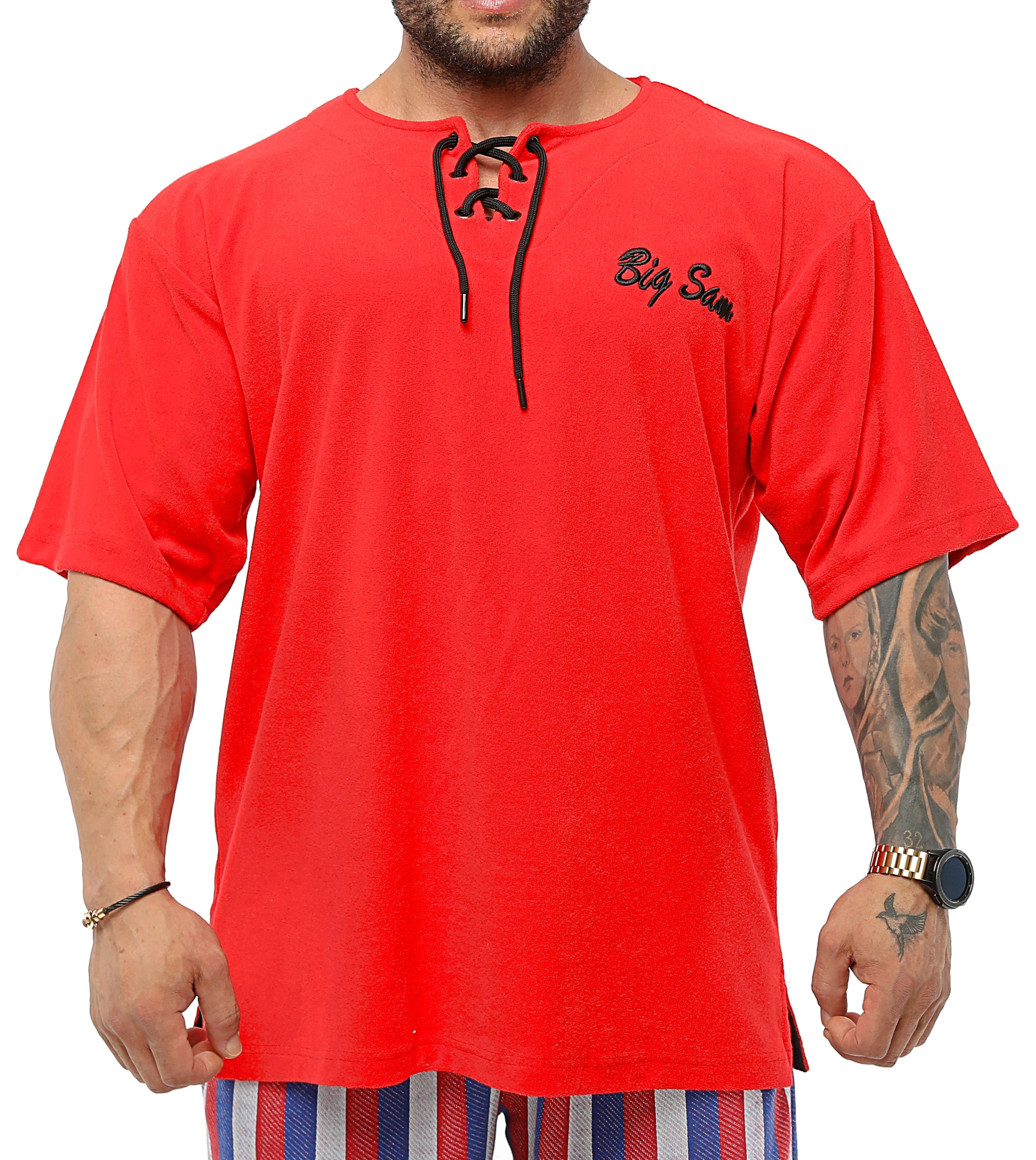 Men's Oversize Towel T-shirt Big Sam 3343-Red