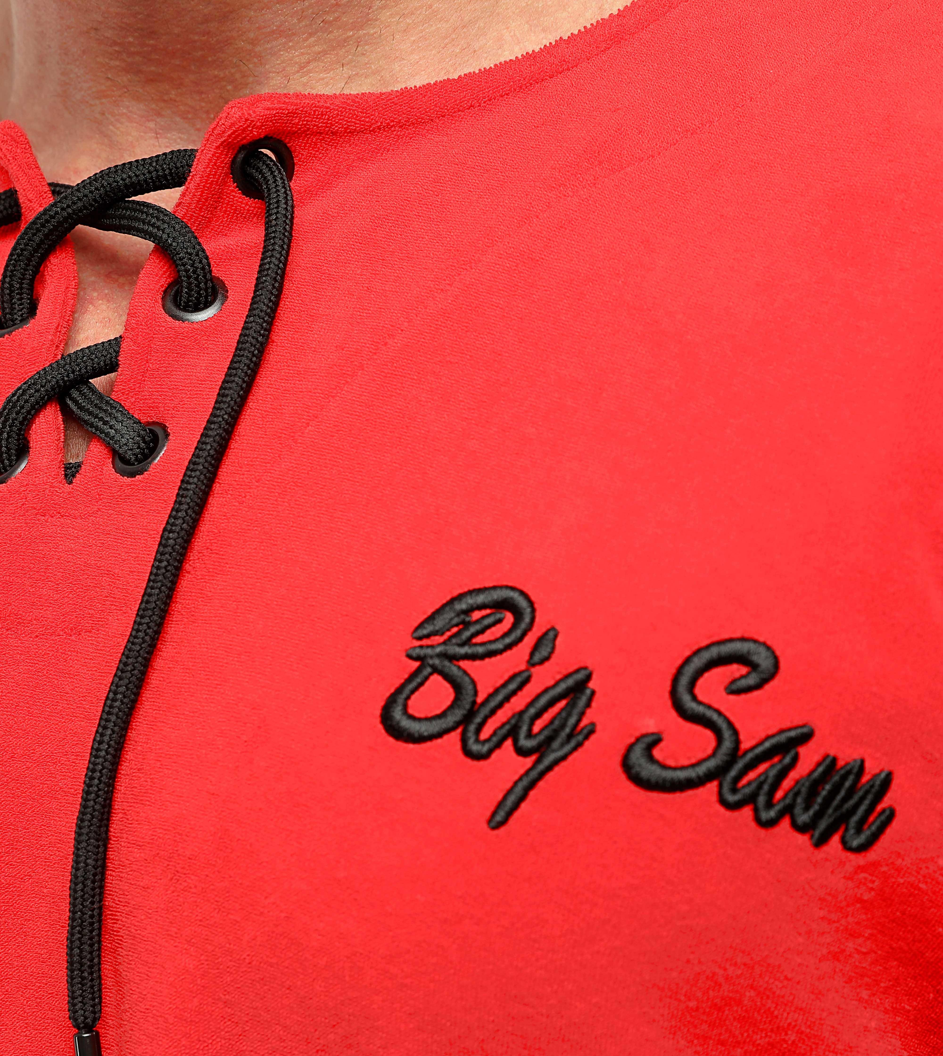 Men's Oversize Towel T-shirt Big Sam 3343-Red