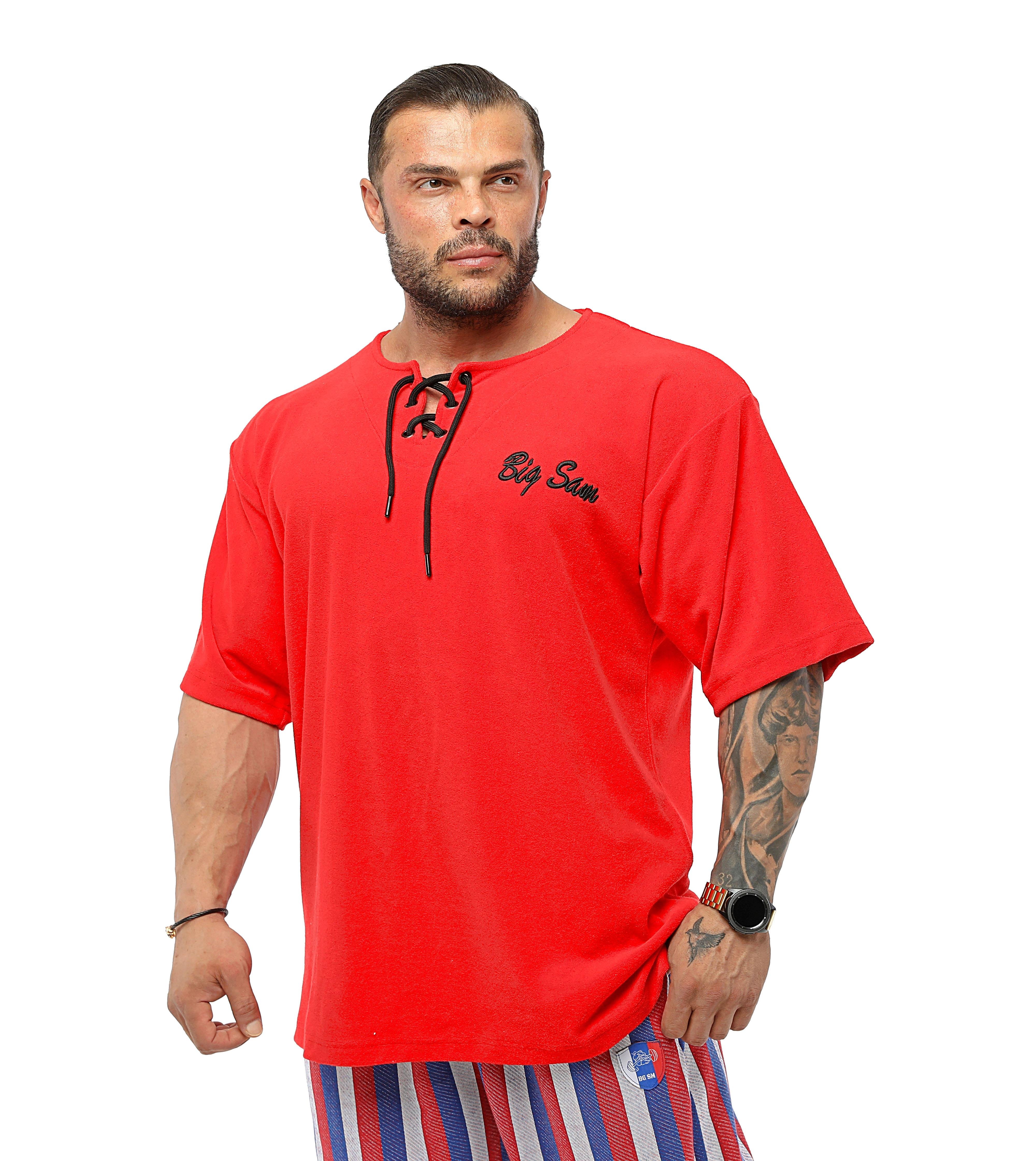 Men's Oversize Towel T-shirt Big Sam 3343-Red
