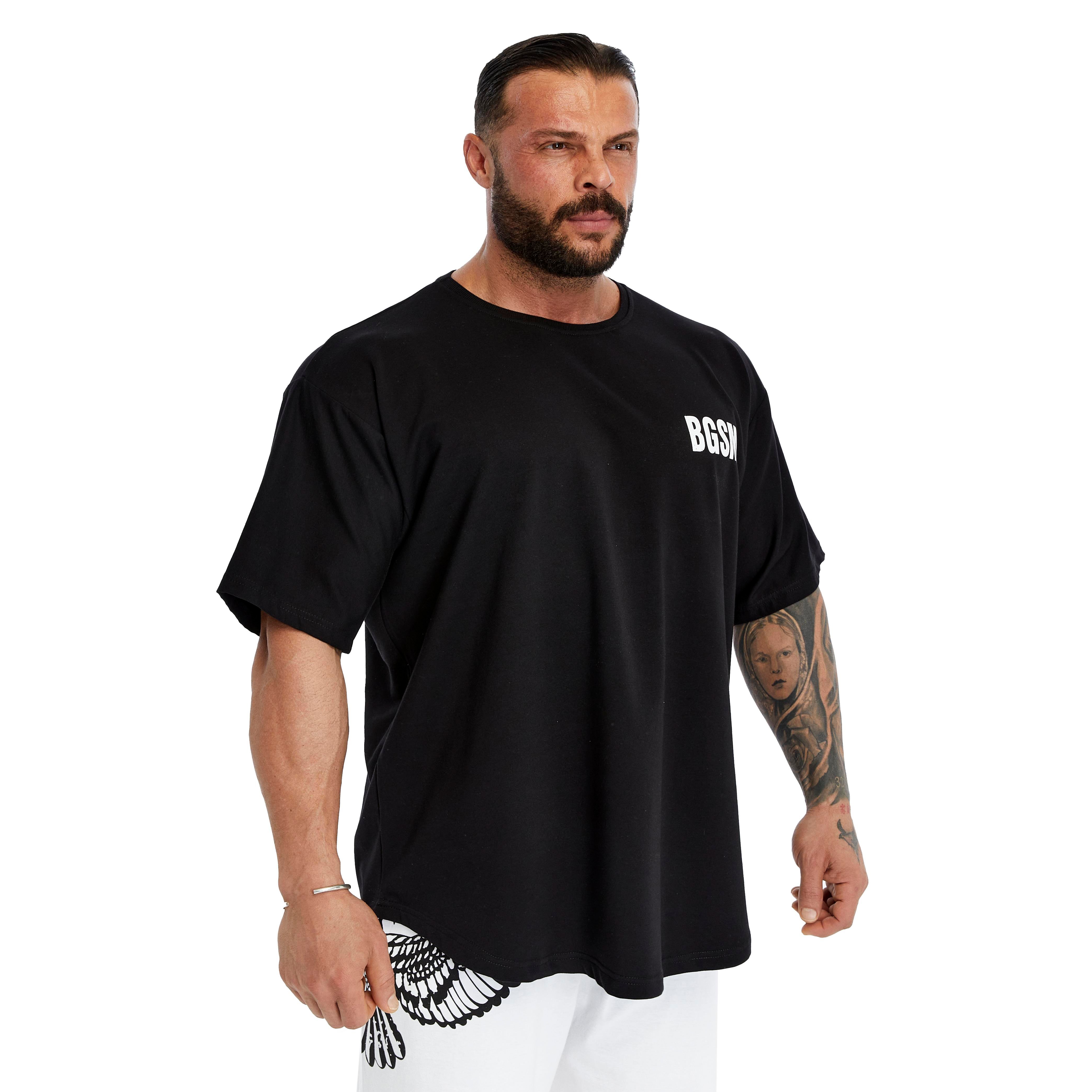 Mens Oversized Perfomance T-Shirt Cotton Rag Top