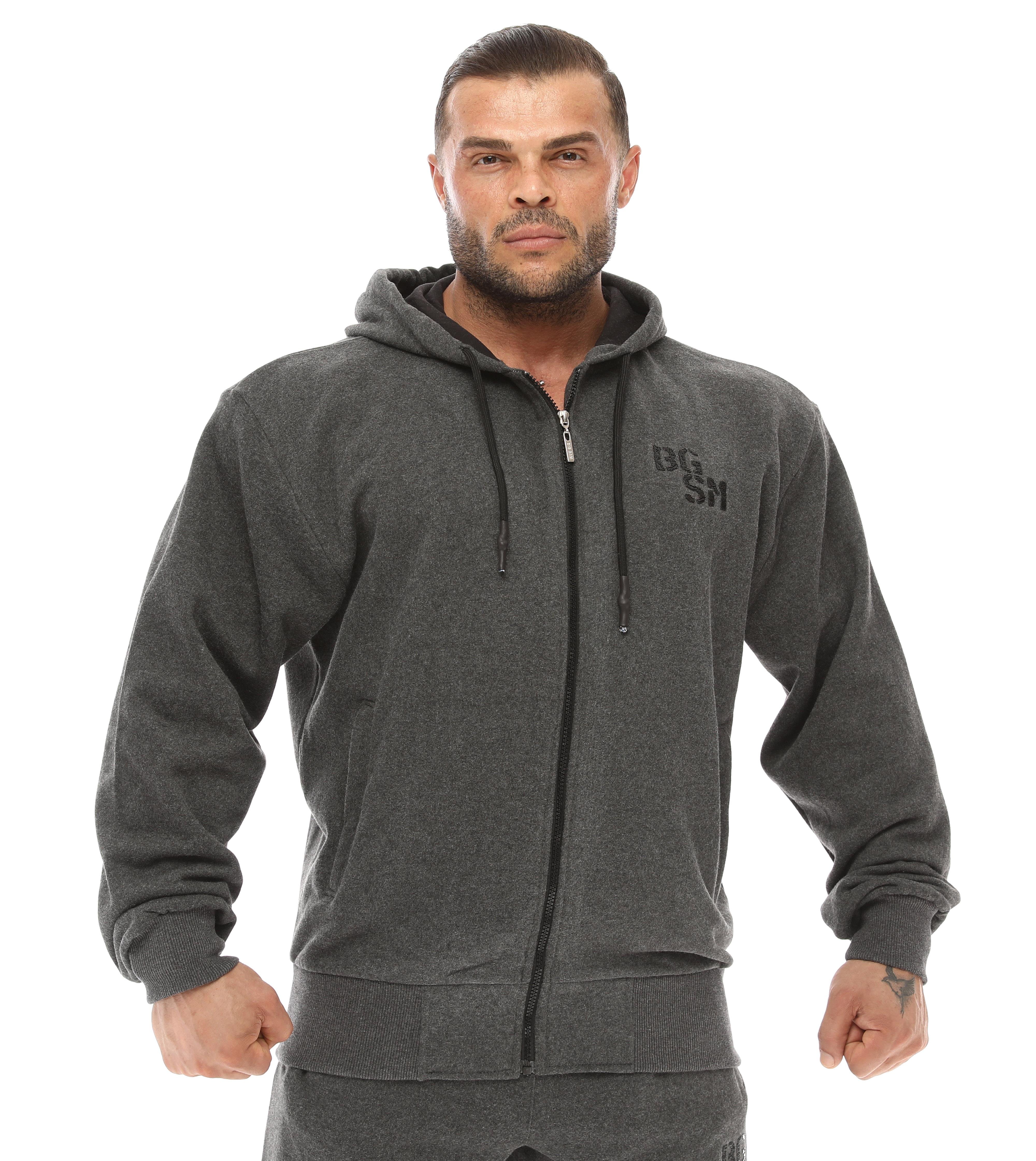 Mens Relaxed Jacket Soft Zippered Hoodie