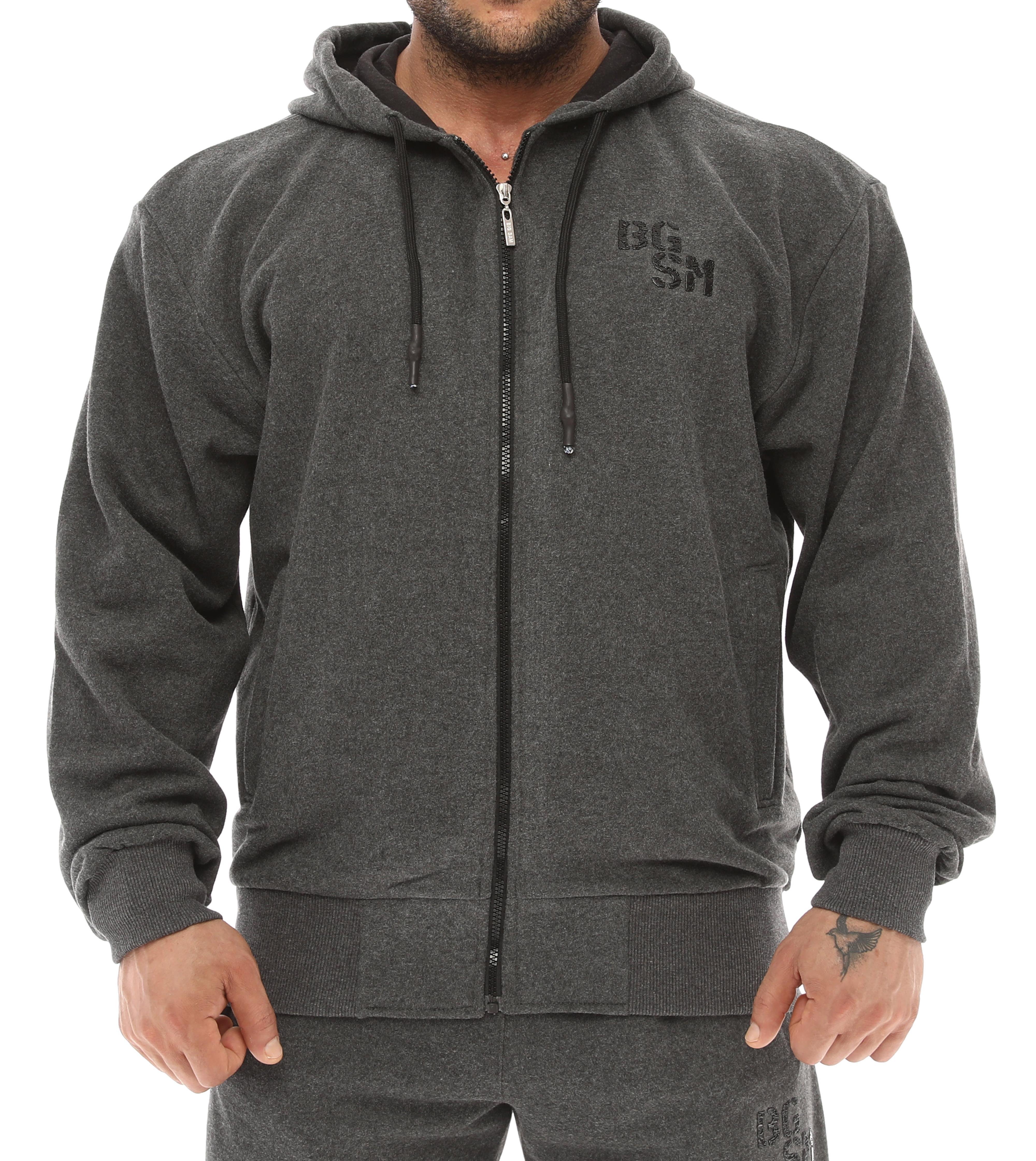 Mens Relaxed Jacket Soft Zippered Hoodie