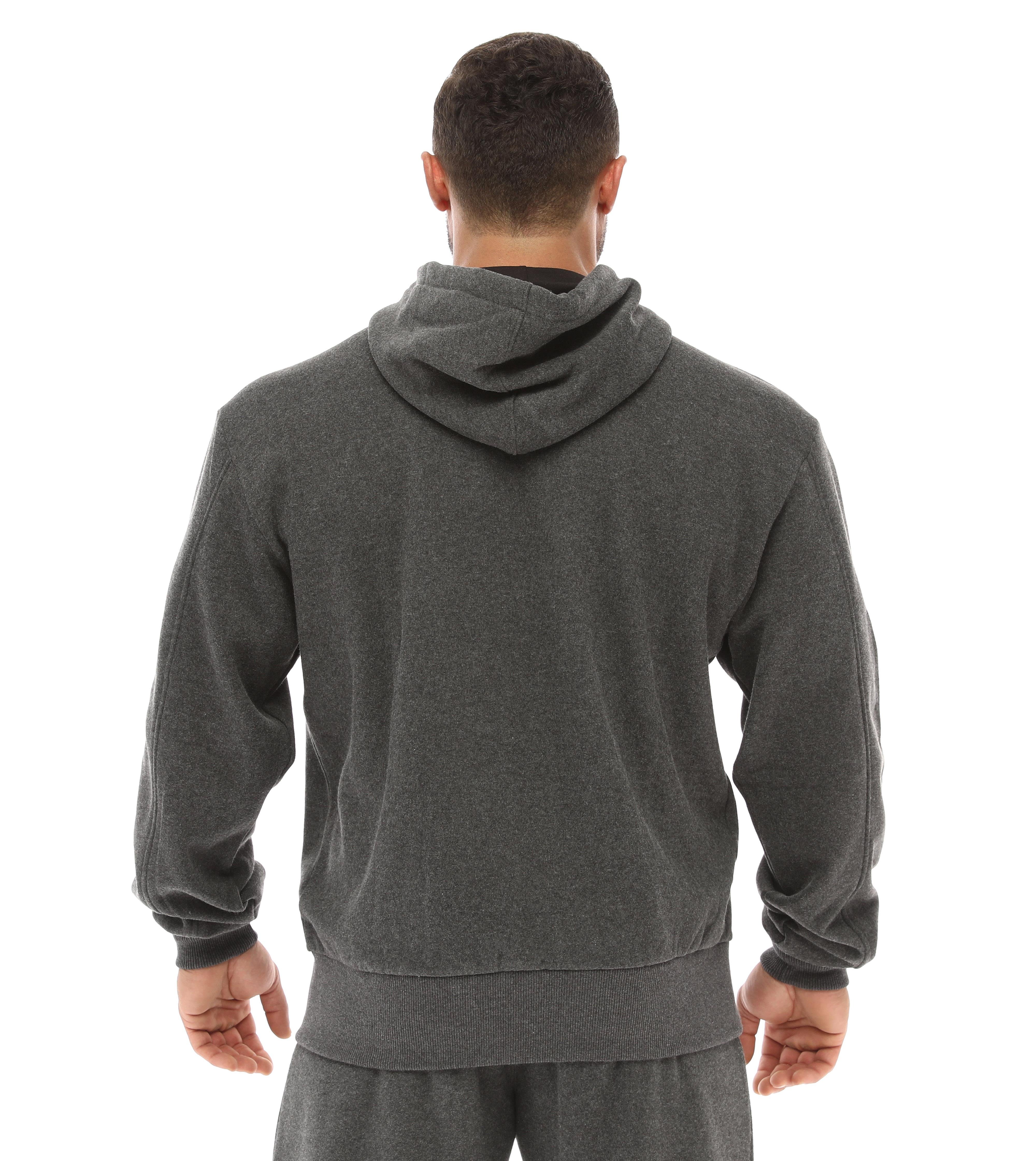 Mens Relaxed Jacket Soft Zippered Hoodie