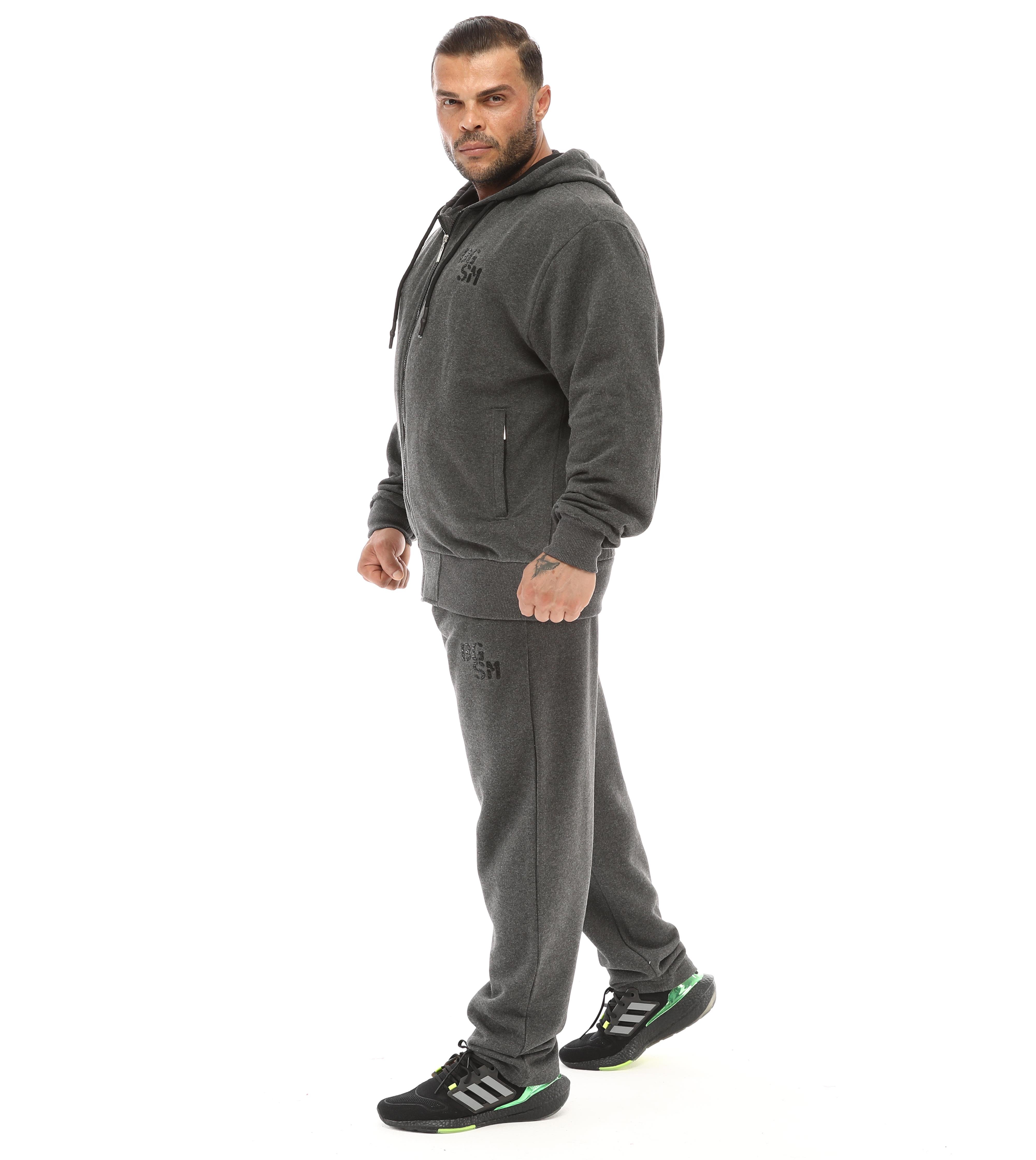 Mens Relaxed Jacket Soft Zippered Hoodie