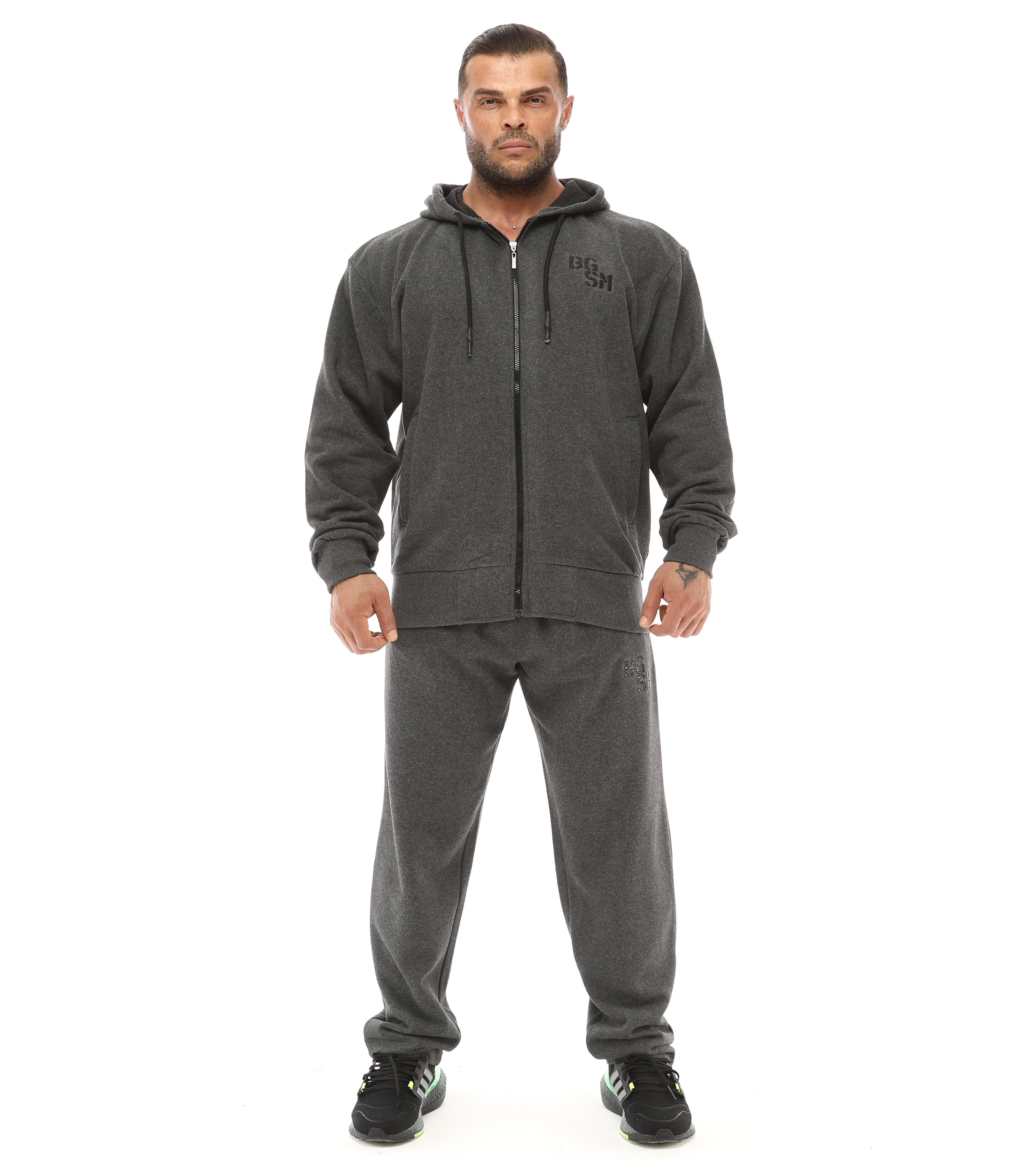 Mens Relaxed Jacket Soft Zippered Hoodie