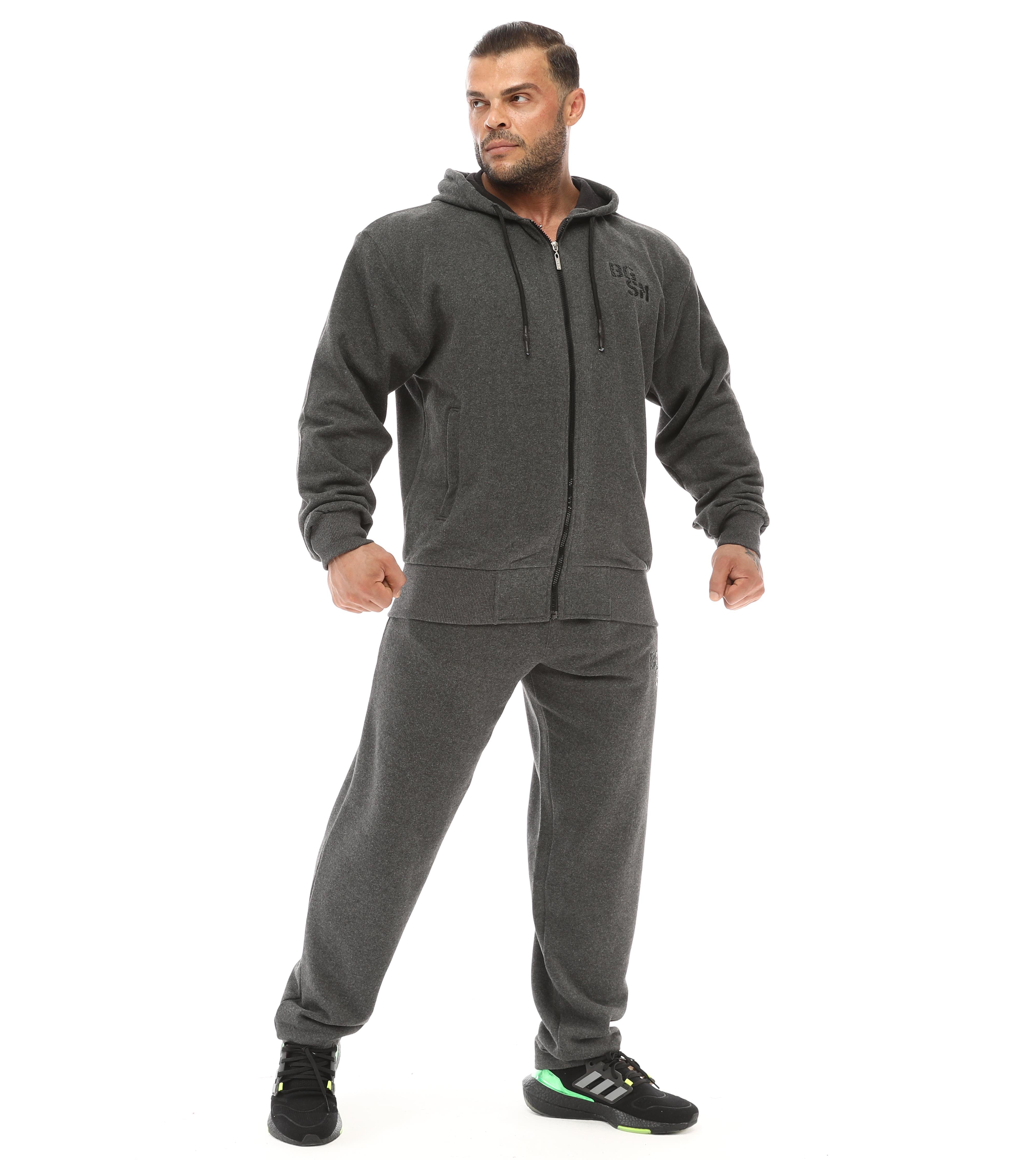 Mens Relaxed Jacket Soft Zippered Hoodie
