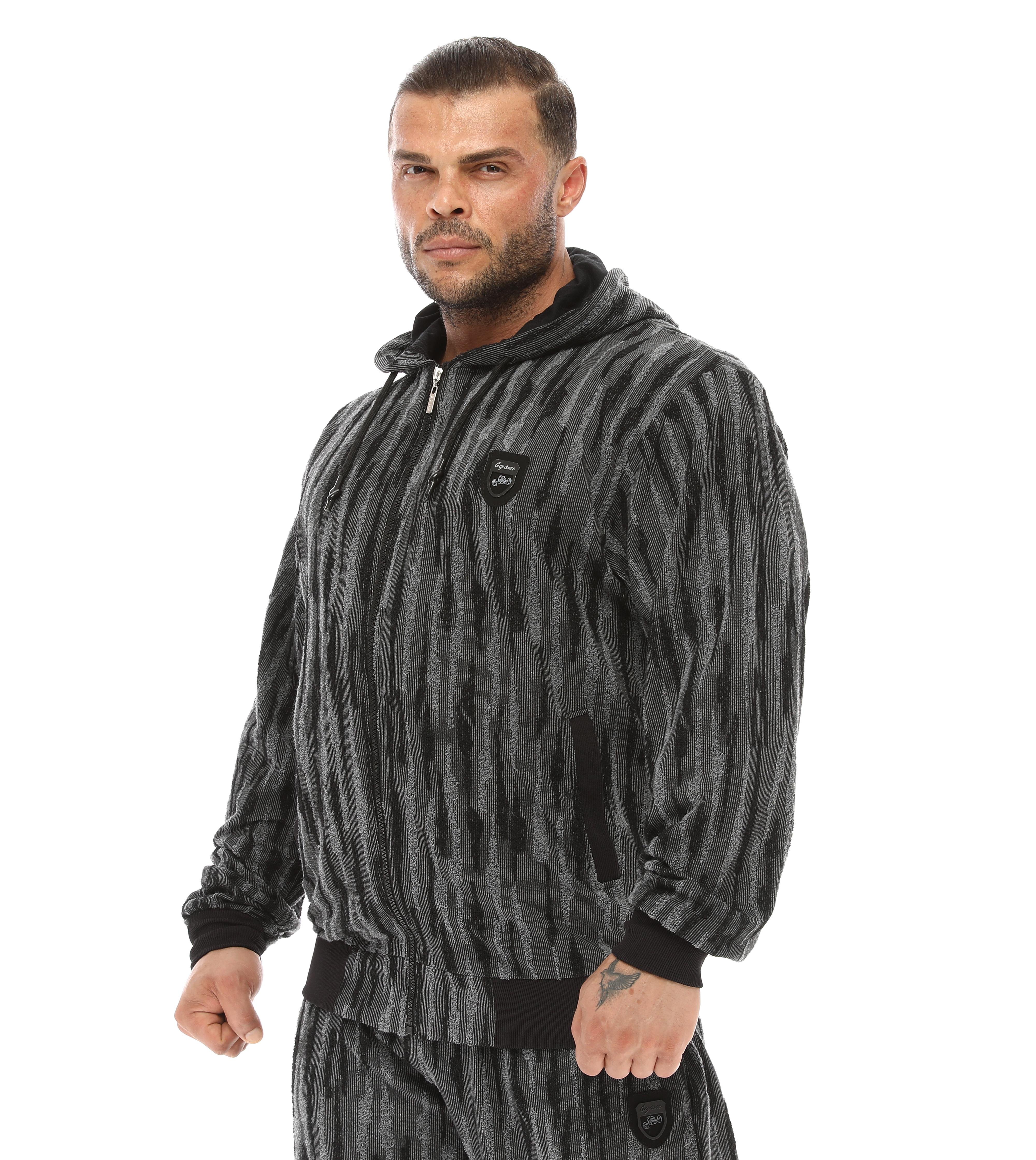 Mens Relaxed Winter Jacket Hoodie 