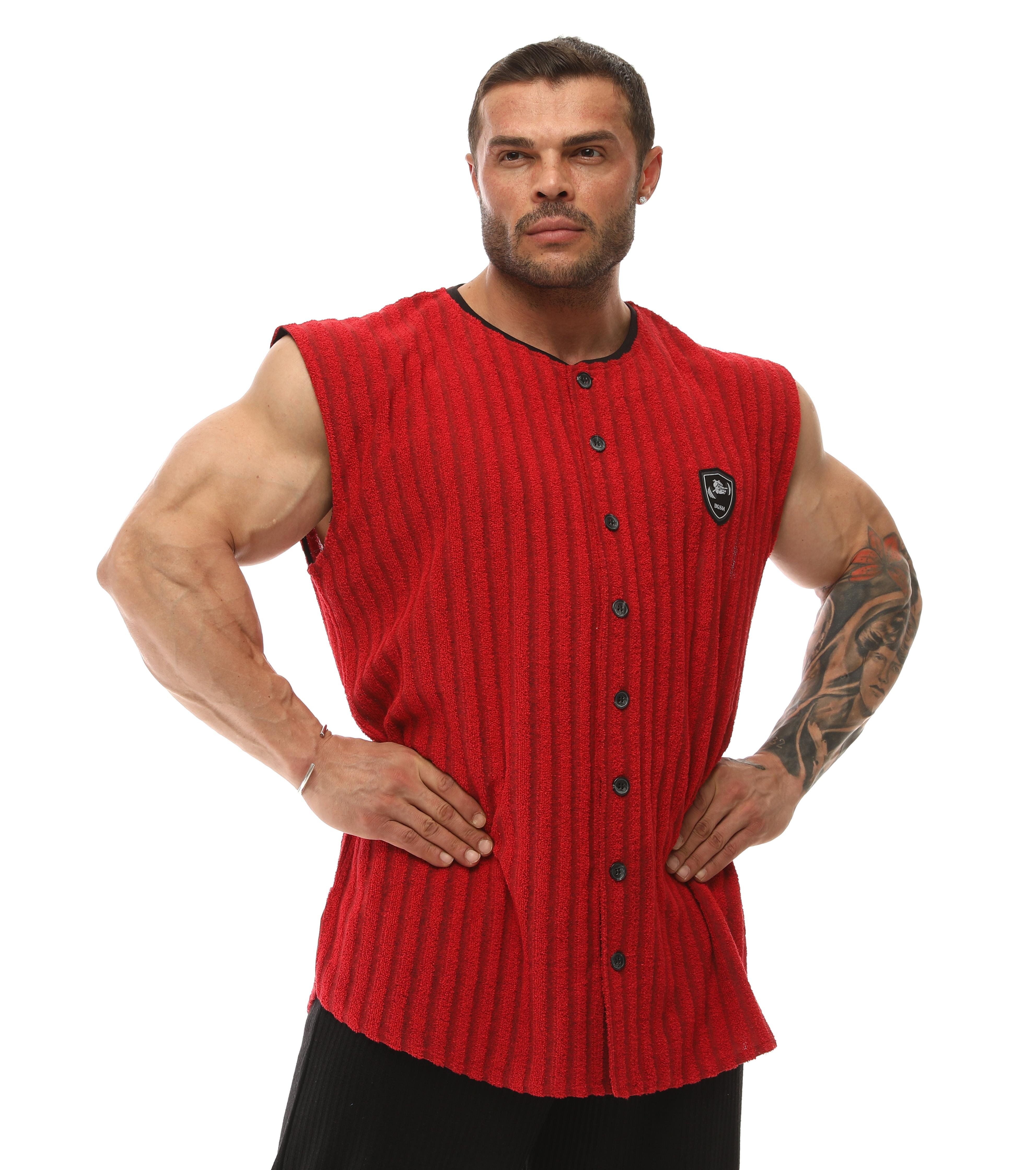 Mens Sleeveless Towel Gym Shirt